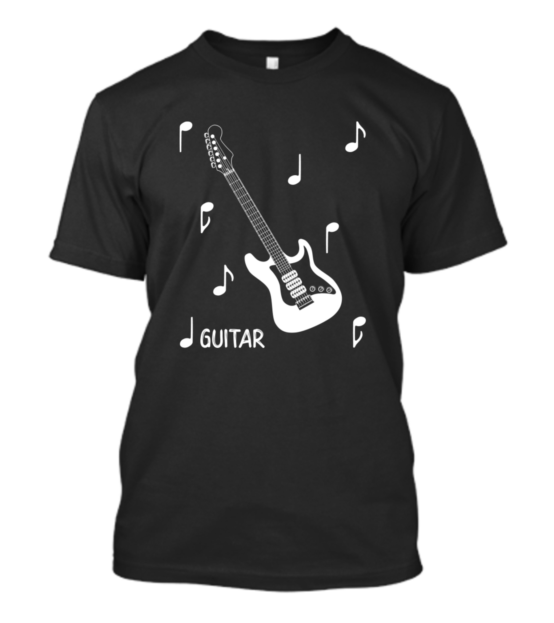 Guitar And Musical Notes Electric Guitar T-Shirt