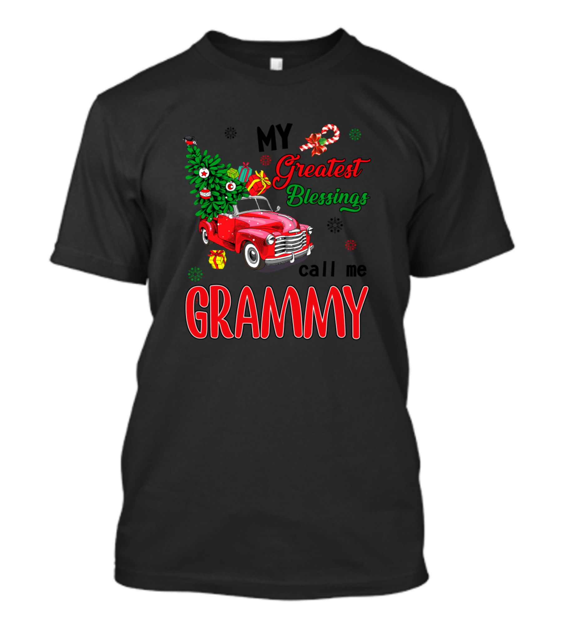 My Greatest Blessings Call Me Grammy Christmas Truck T-Shirt