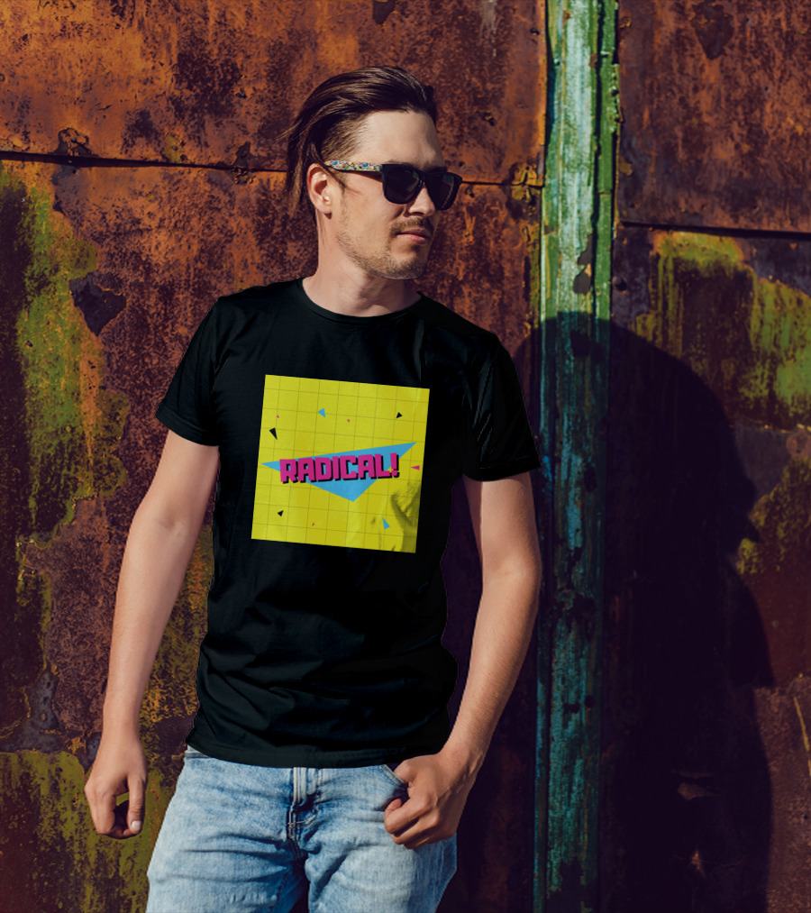 Radical Retro 80S Style Geometric T-Shirt