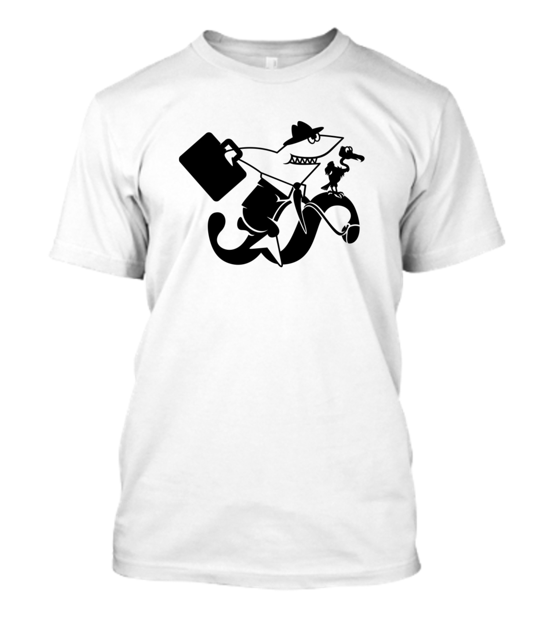 Shyster Riding The Law Vts2 Cartoon Lawyer With Briefcase And Dinosaur T-Shirt