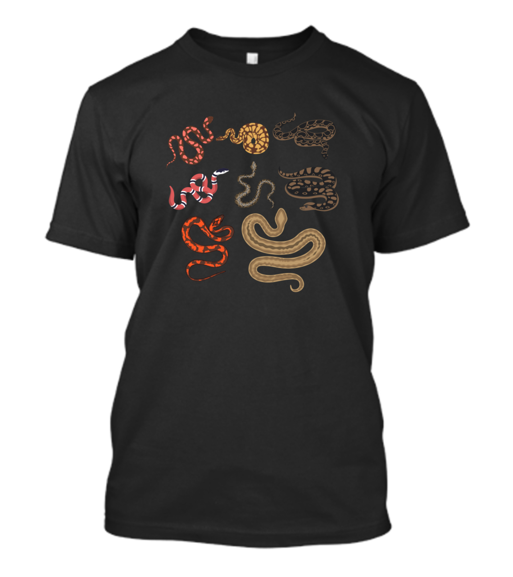Snake Hunter Reptile Collector Animal Education Diverse Snake Species T-Shirt