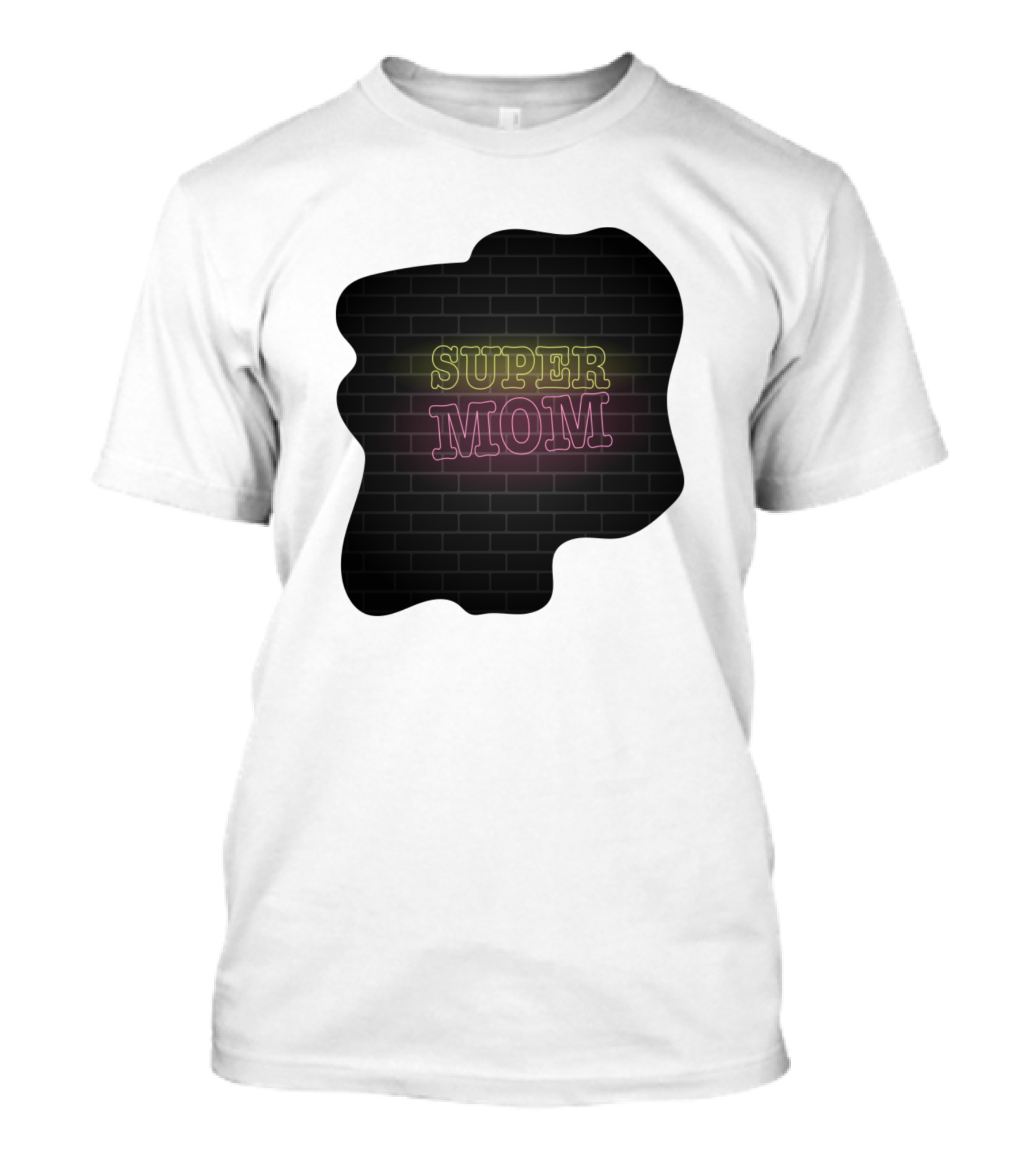 Super Mom Neon Brick Wall T-Shirt