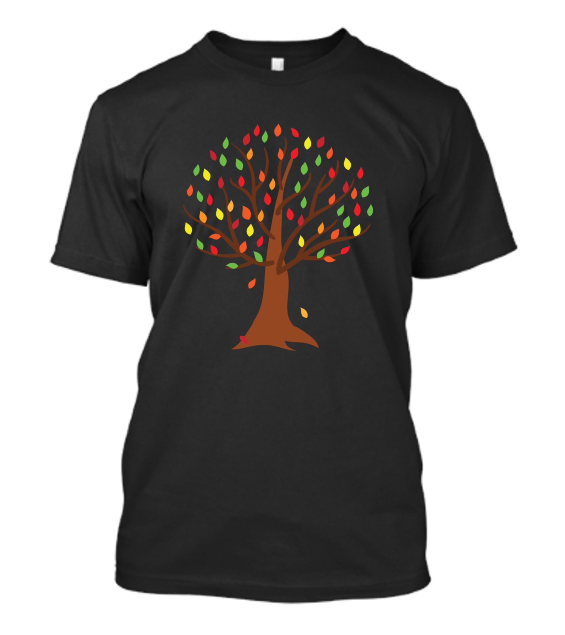 Tree With Orange Green And Red Leaves T-Shirt