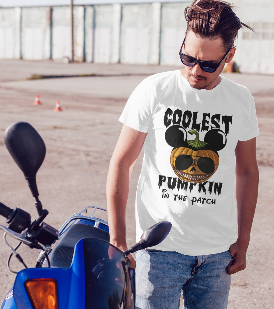 Coolest Pumpkin In The Patch Mickey Ears Sunglasses T-Shirt