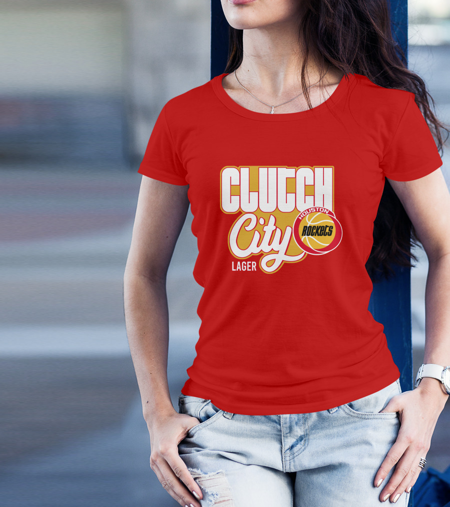 Houston Rockets Clutch City Lager Basketball Vernon Maxwell T-Shirt