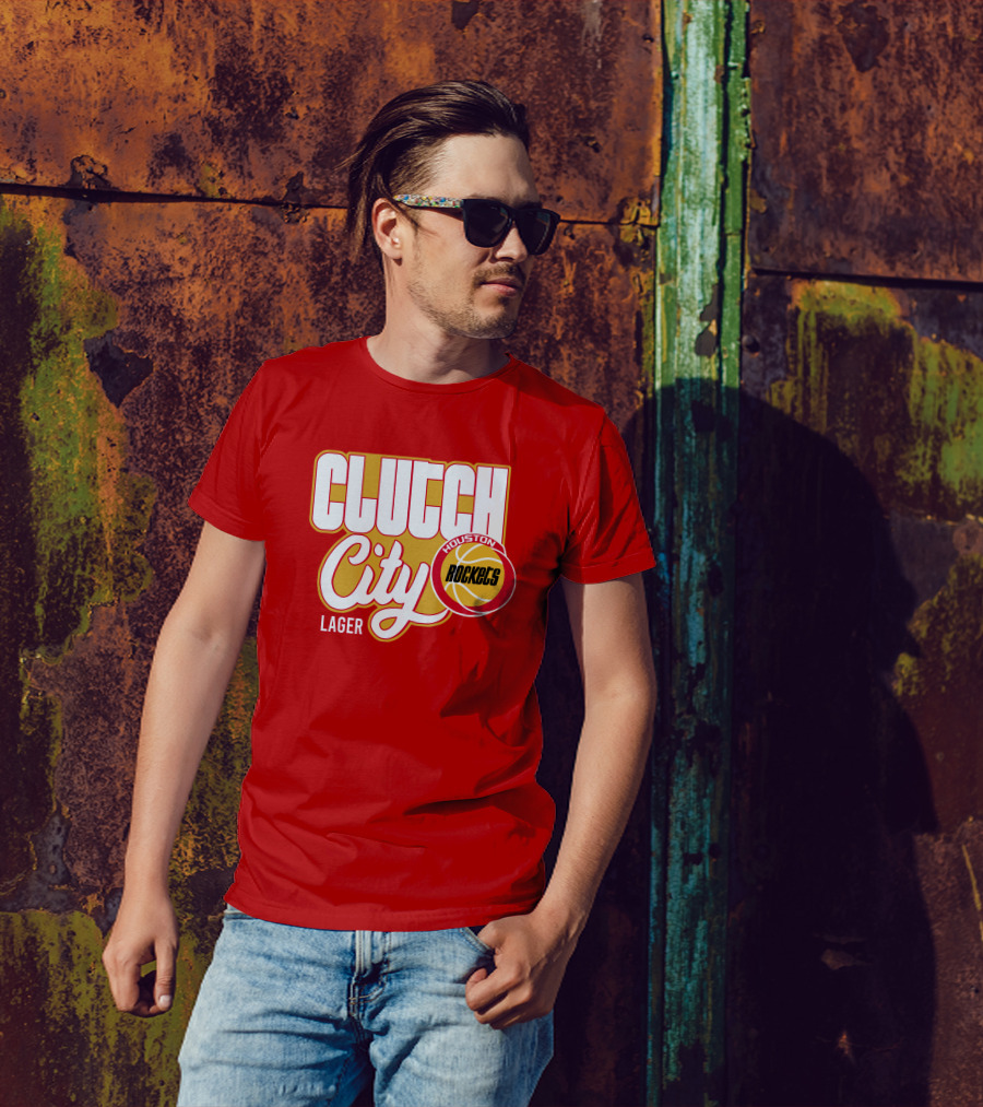 Houston Rockets Clutch City Lager Basketball Vernon Maxwell T-Shirt