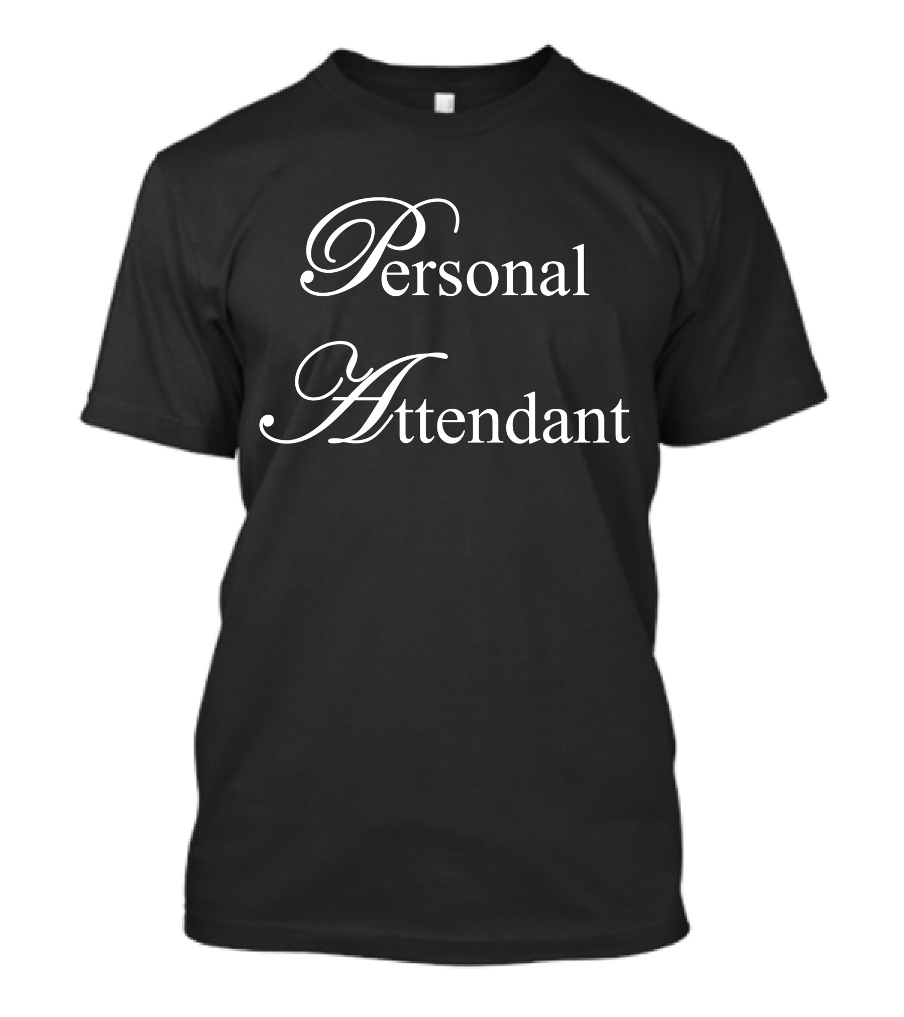 Personal Attendant Wedding Party Script Font T-Shirt