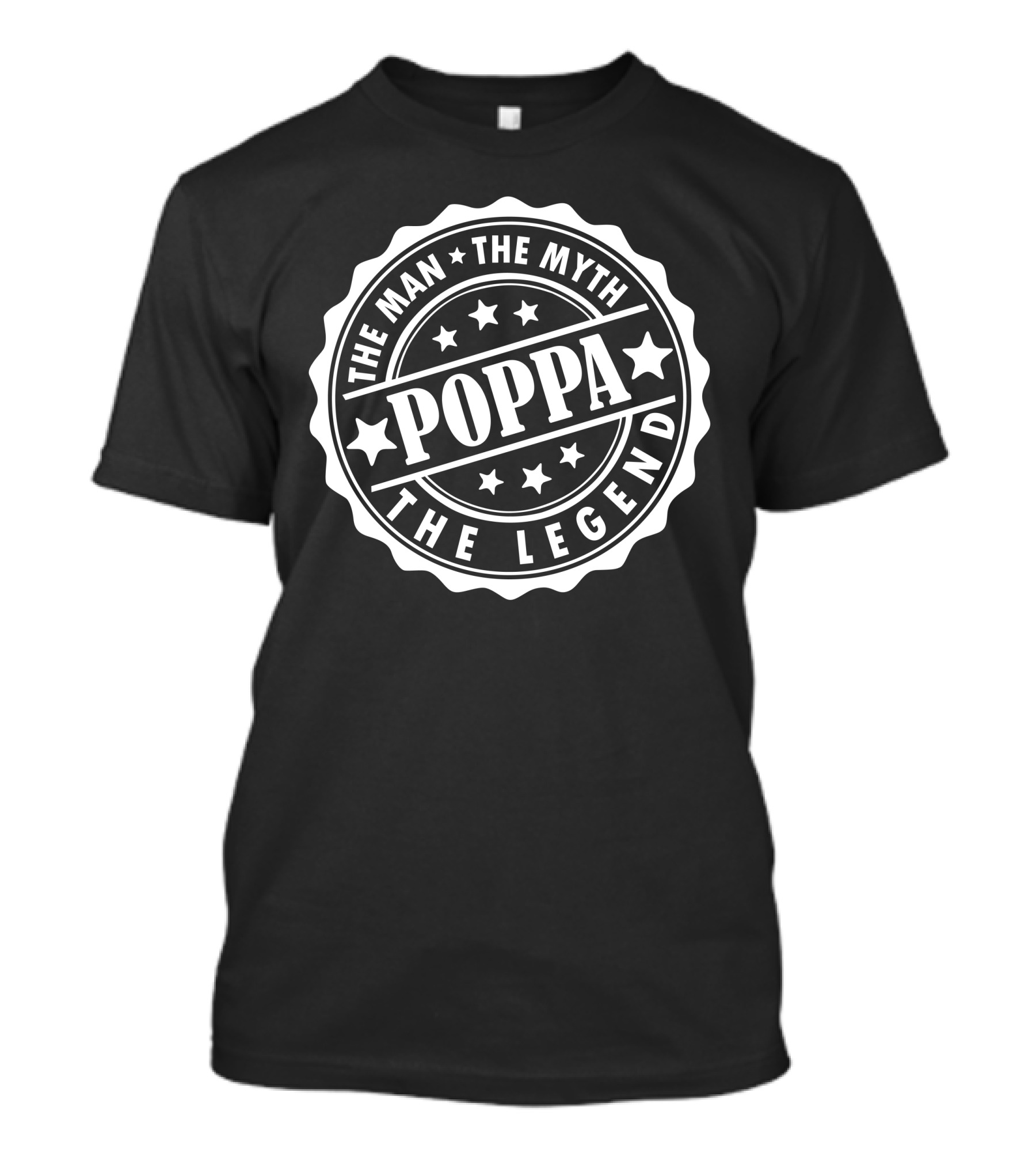 Poppa The Man The Myth The Legend Star Emblem T-Shirt