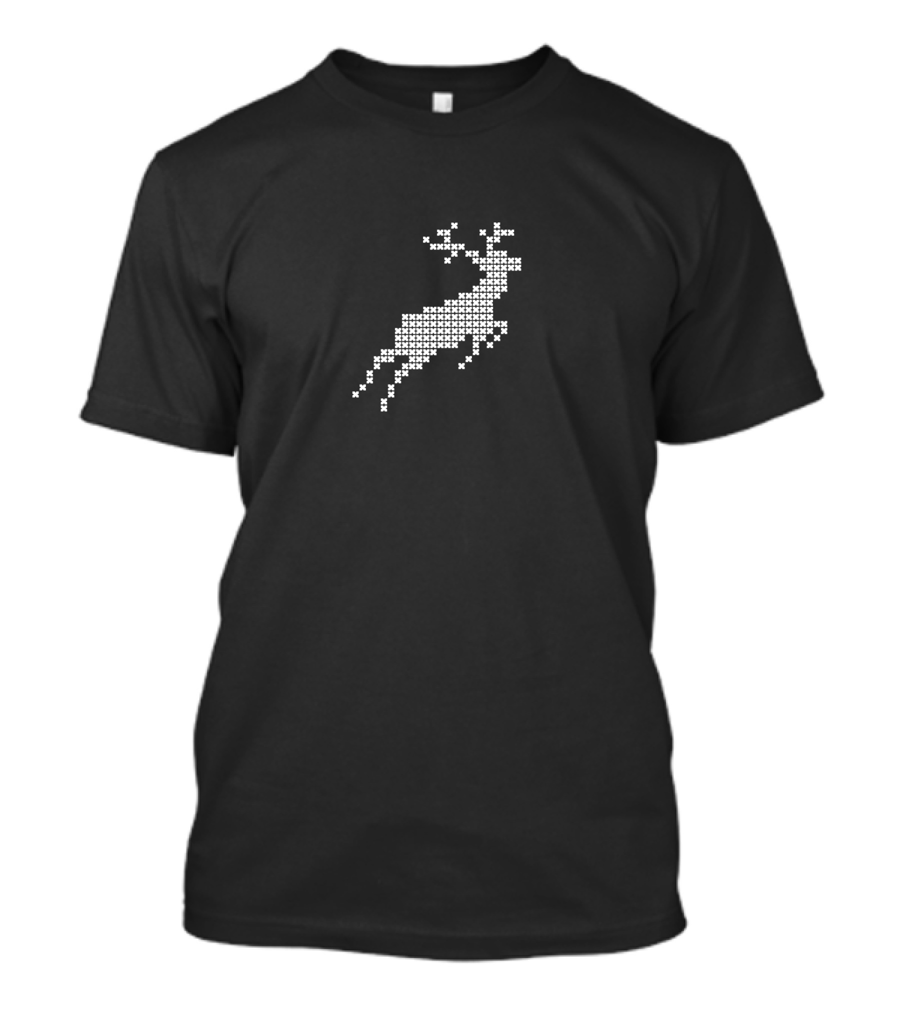 Ugly Hipster Pixel Reindeer T-Shirt