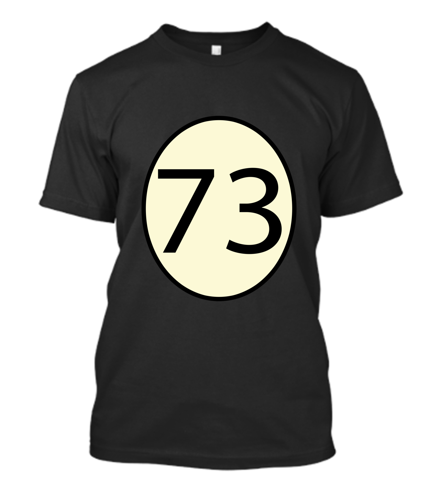 73 Oval Retro Style Vintage Number Badge T-Shirt