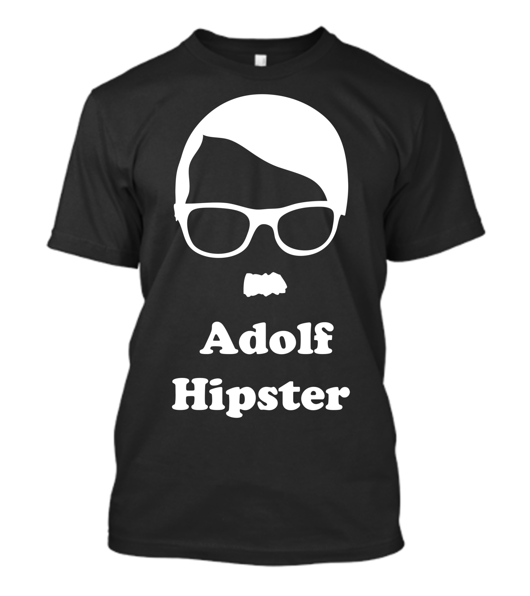 Adolf Hipster Glasses Mustache Hair T-Shirt