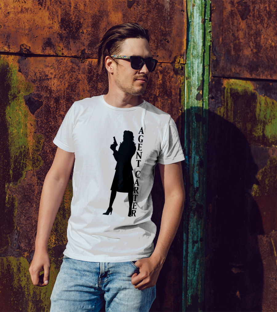 Agent Carter Shadow Figure Noir T-Shirt