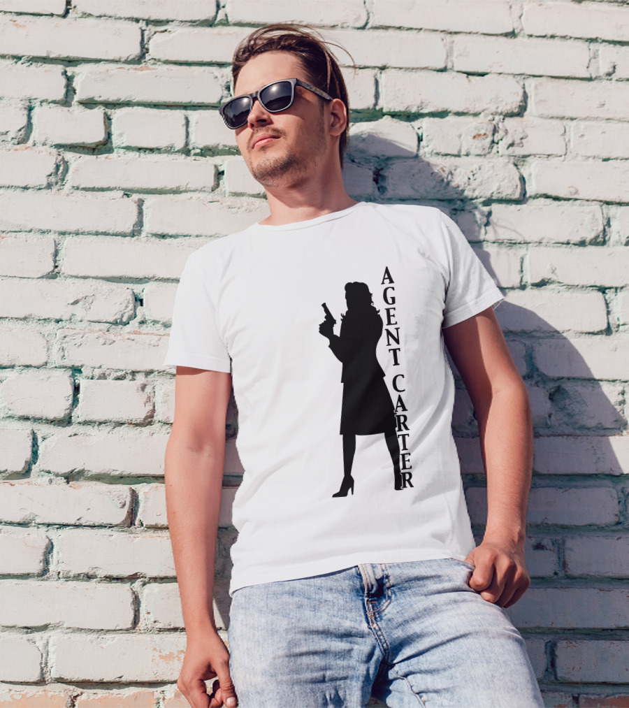 Agent Carter Shadow Figure Noir T-Shirt