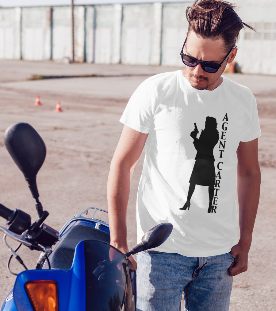 Agent Carter Shadow Figure Noir T-Shirt