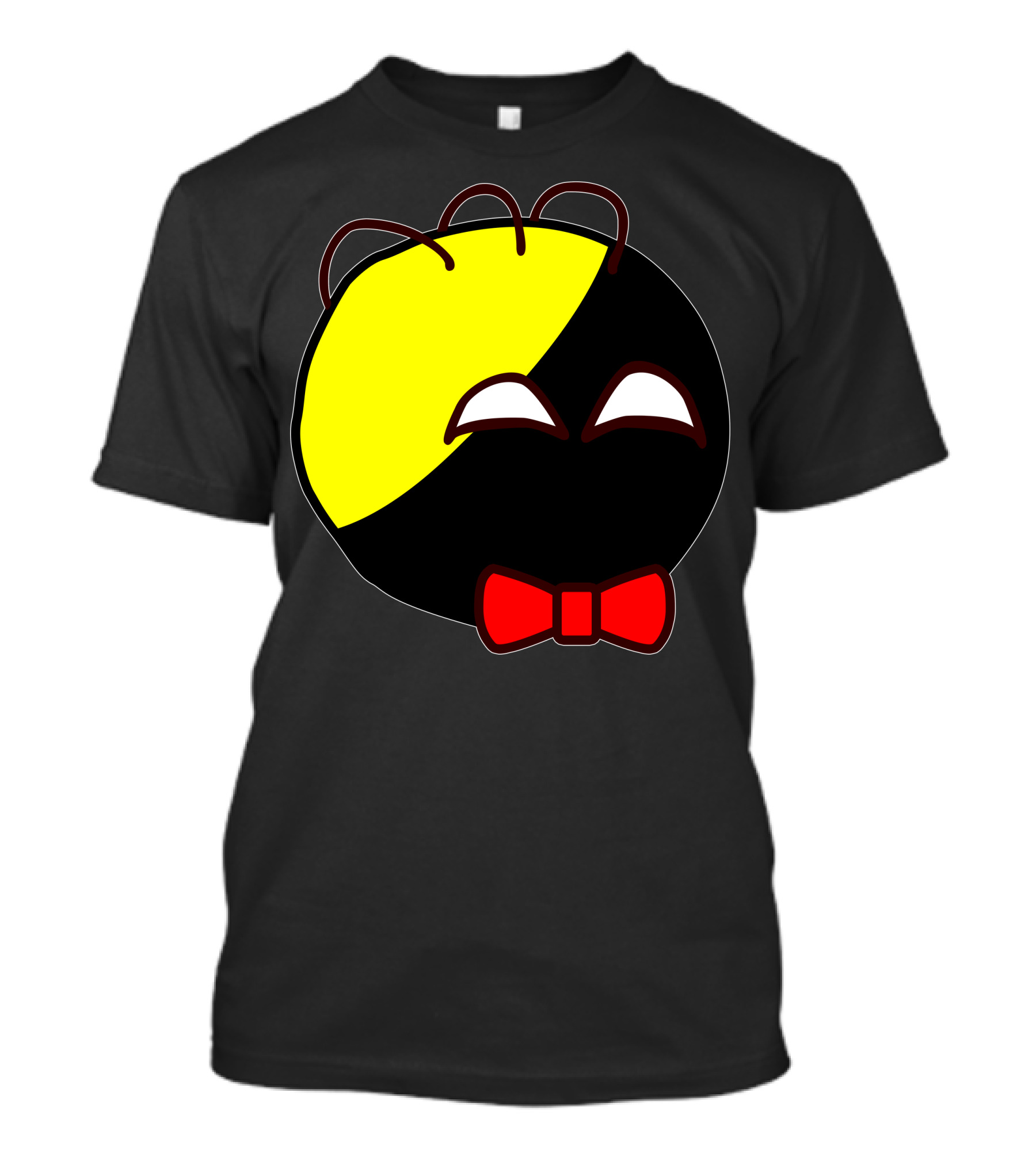Anarchyball Ancap With Red Bow Tie Sticker Tucker Cartoon Face T-Shirt