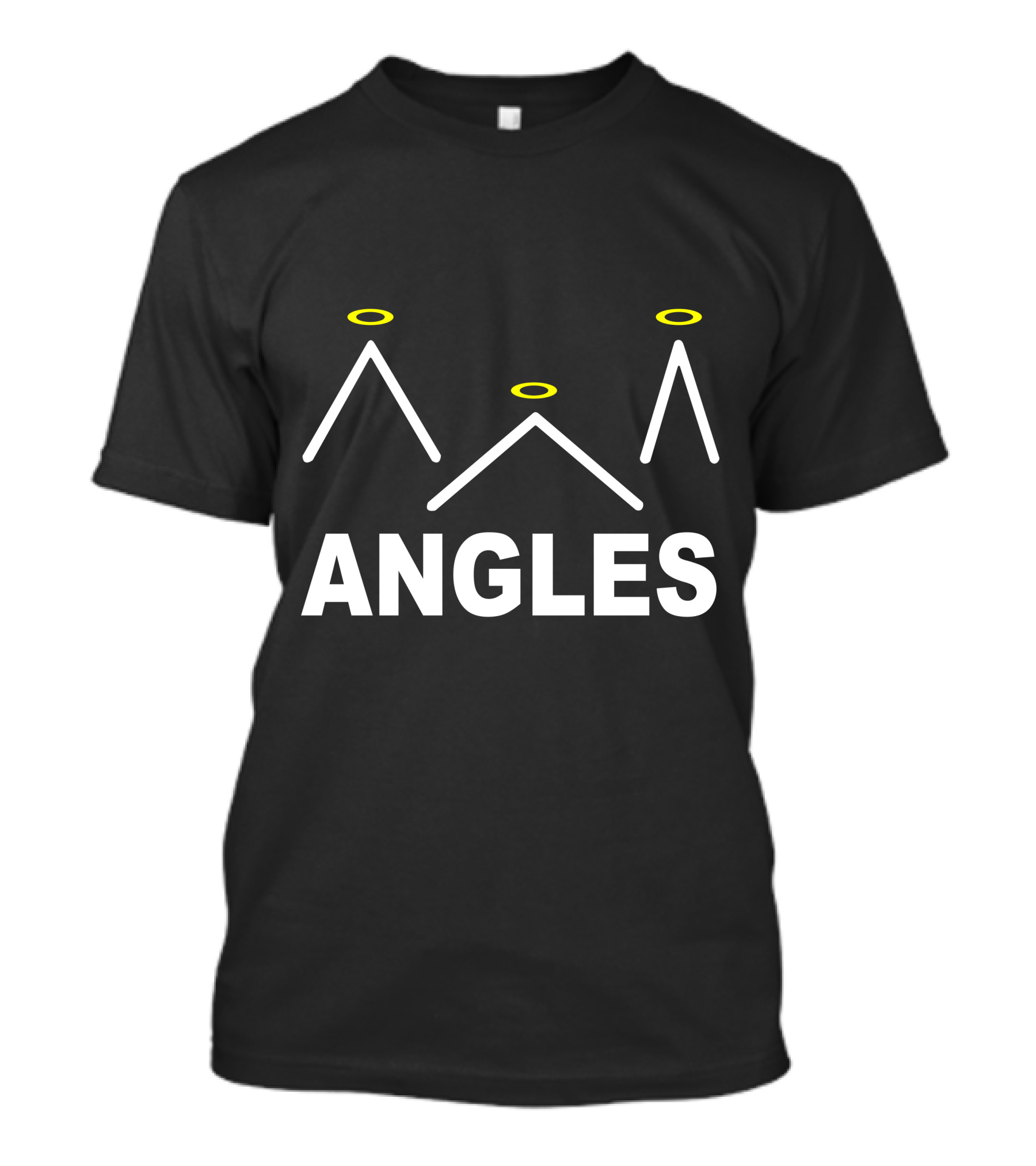 ANGLES Geometry Symbols With Yellow Halos T-Shirt