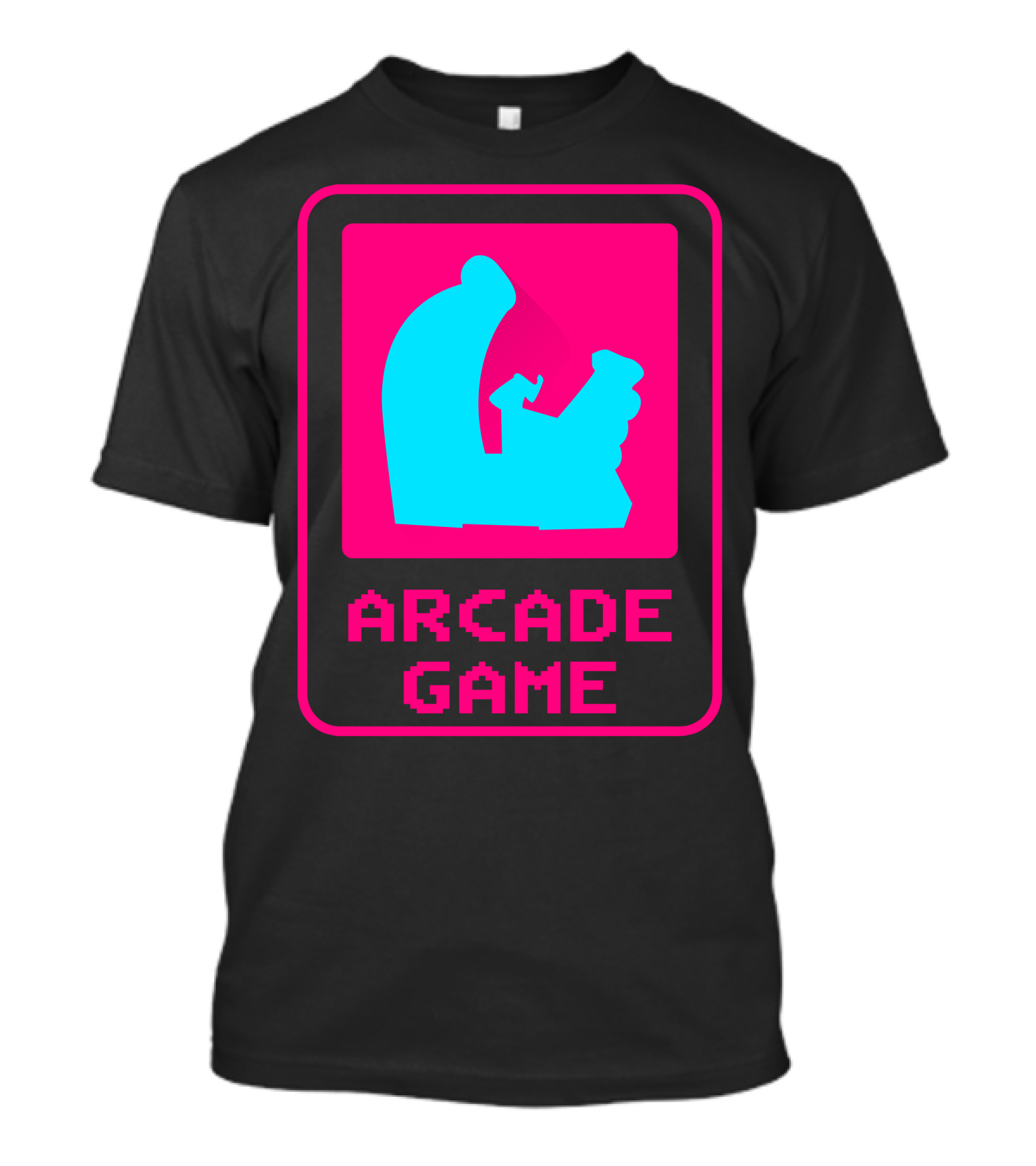 Arcade Game Neon Joystick Retro Pixel T-Shirt