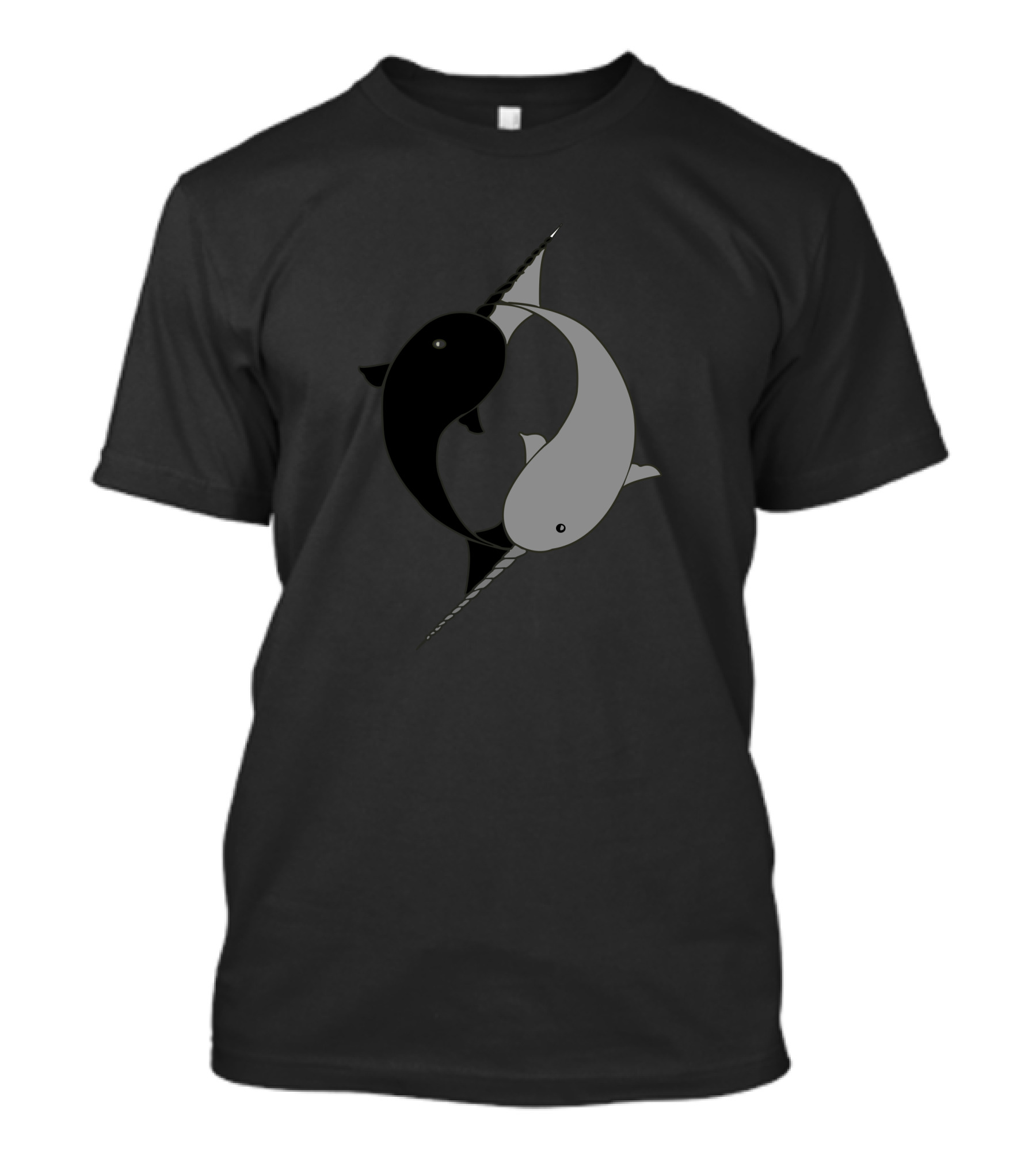 Yin Yang Awesome Narwhals T-Shirt
