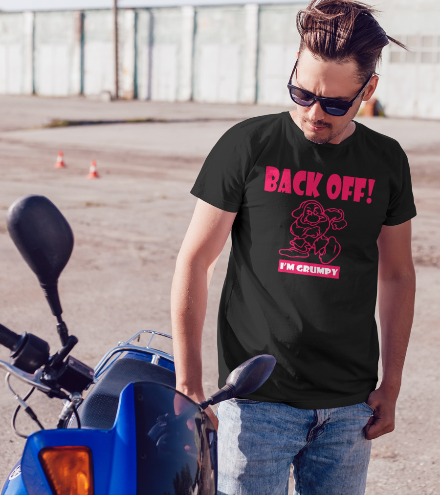 Back Off I'm Grumpy Dwarf Iconic Character Expression T-Shirt