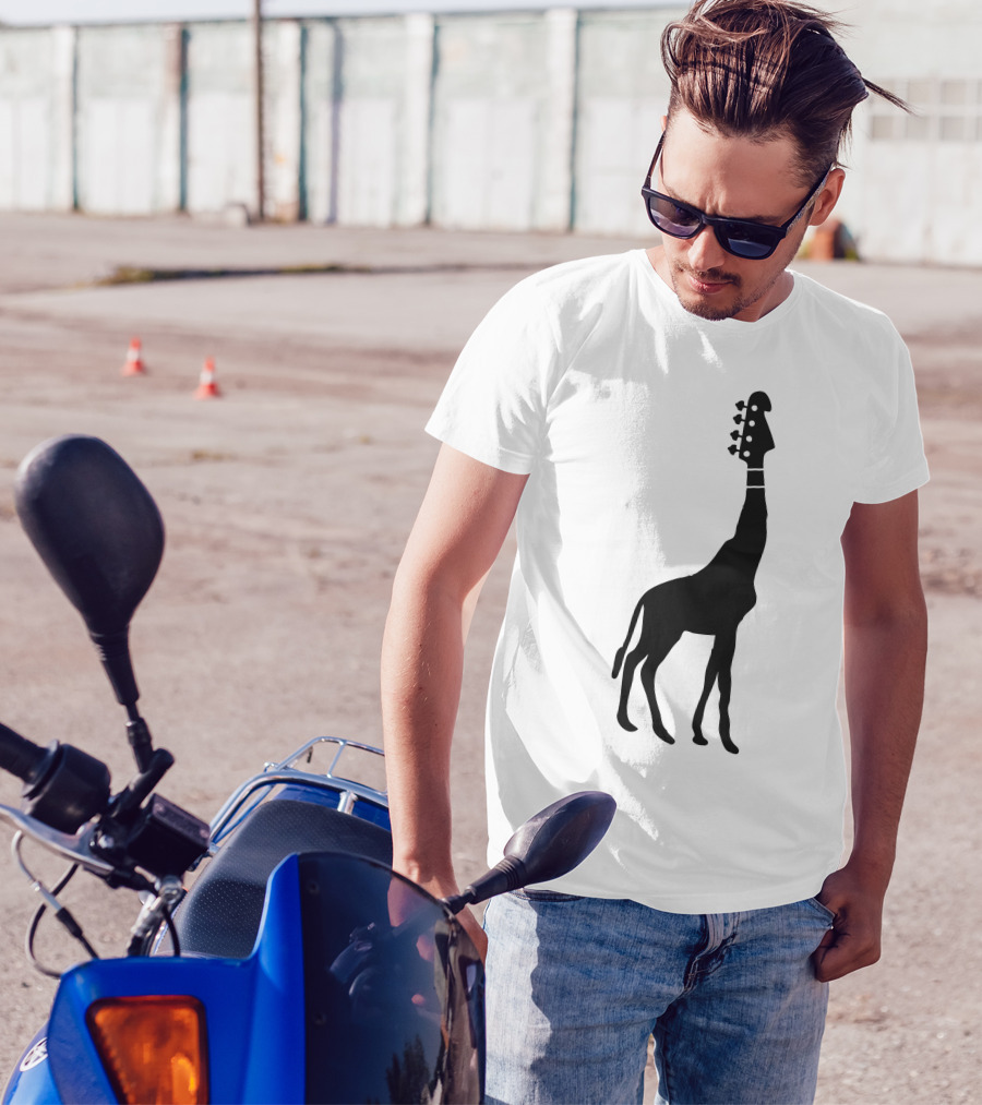 Bass Guitar Neck Giraffe T-Shirt