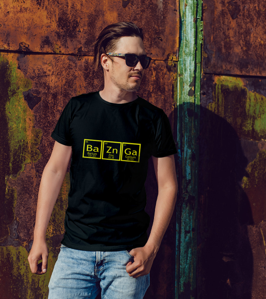Ba Zn Ga Barium Zinc Gallium Elements Periodic Table T-Shirt