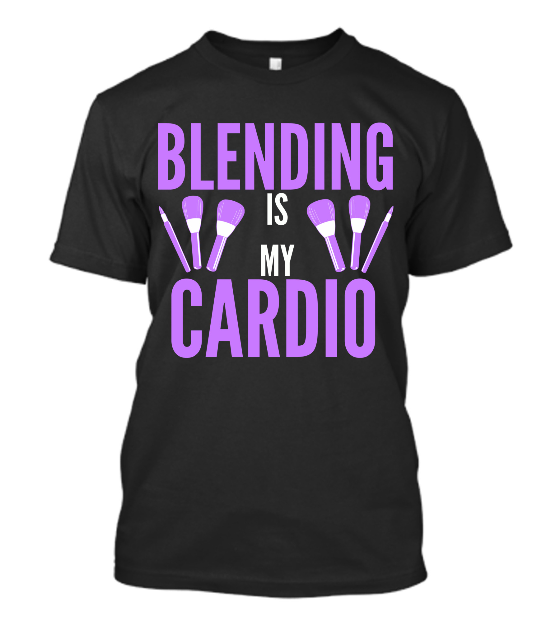 Blending Is My Cardio For Makeup Artists With Brushes And Pencil Icons T-Shirt
