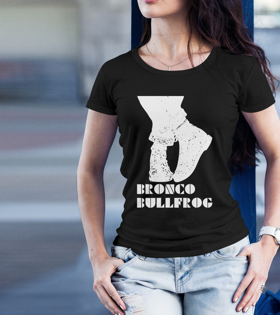 Bronco Bullfrog Classic British Cult Film Fashion Footwear T-Shirt