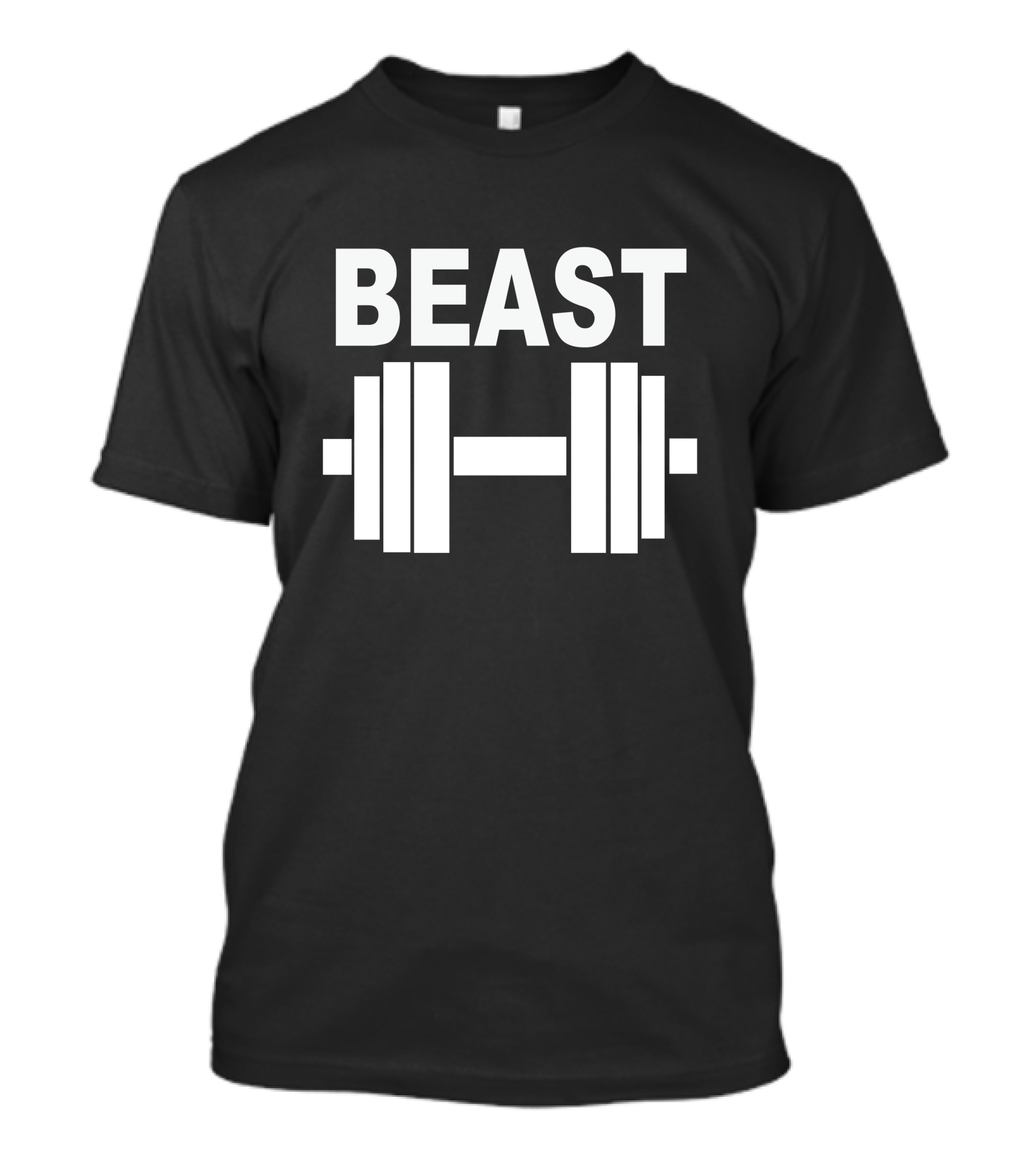 Couple Matching Beast Beauty Barbell Fitness Partner Duo T-Shirt