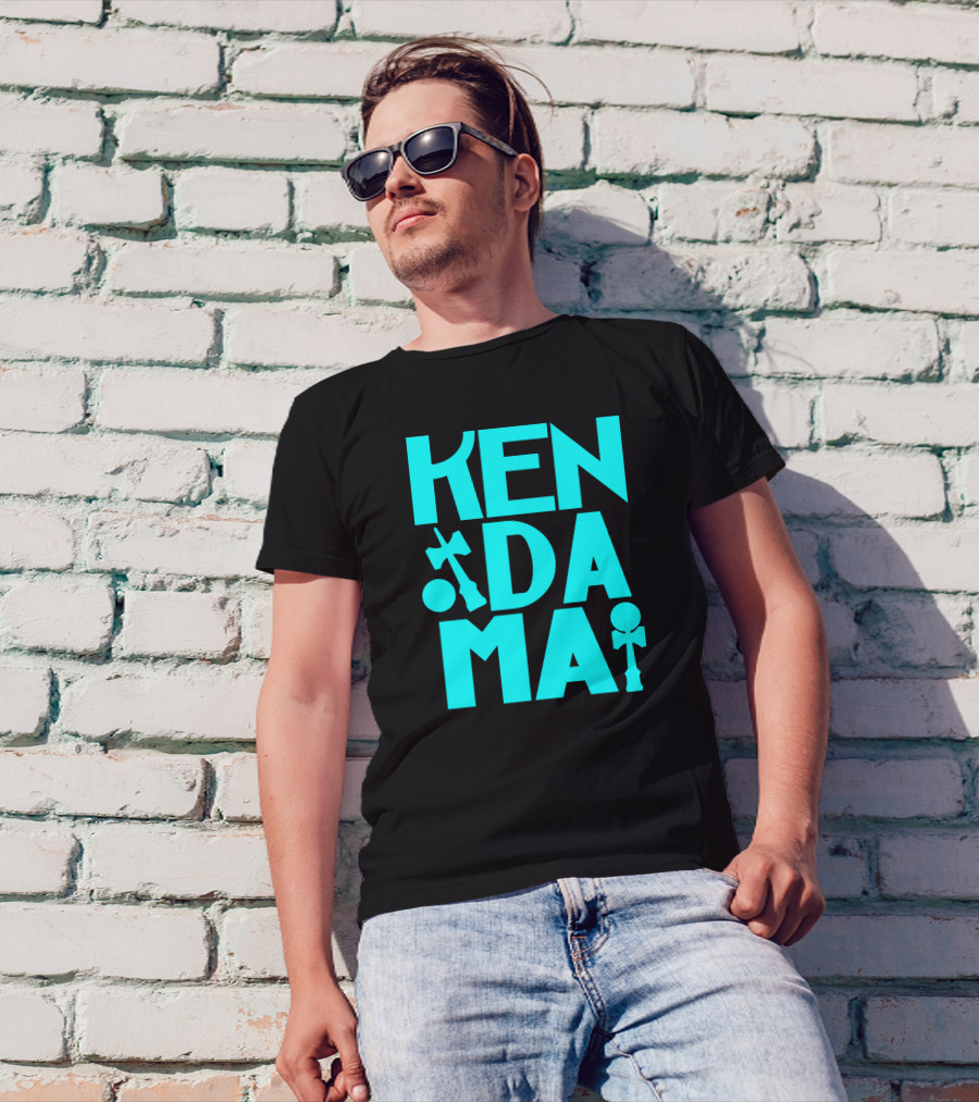 Kendama Typography Blue Text T-Shirt