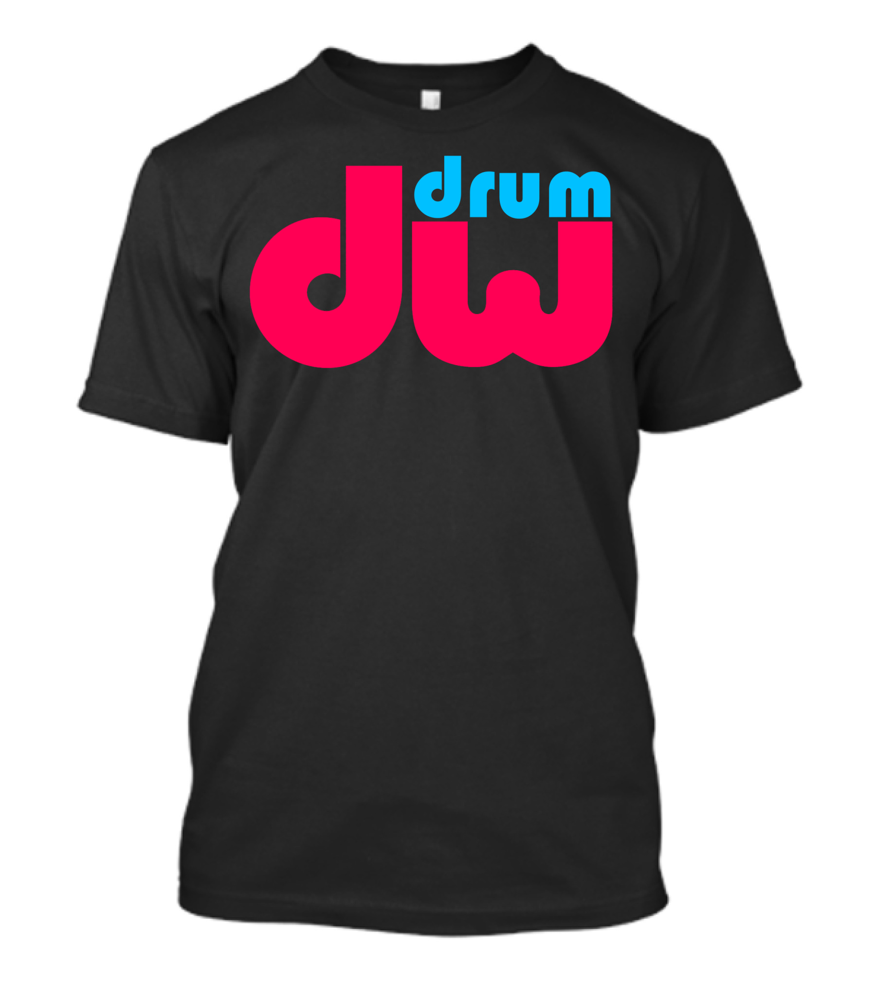 Dw Drum Music Instrument Bold Retro Text T-Shirt