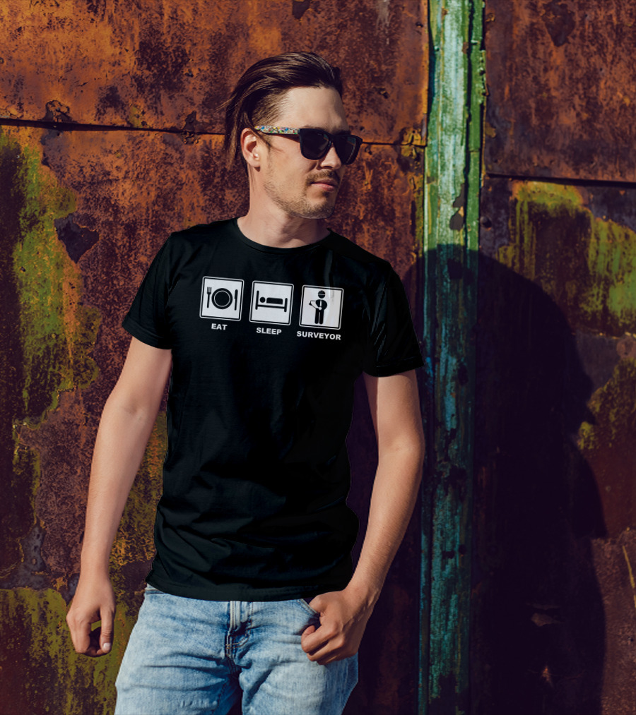 Eat Sleep Surveyor Iconic Lifestyle Routine T-Shirt