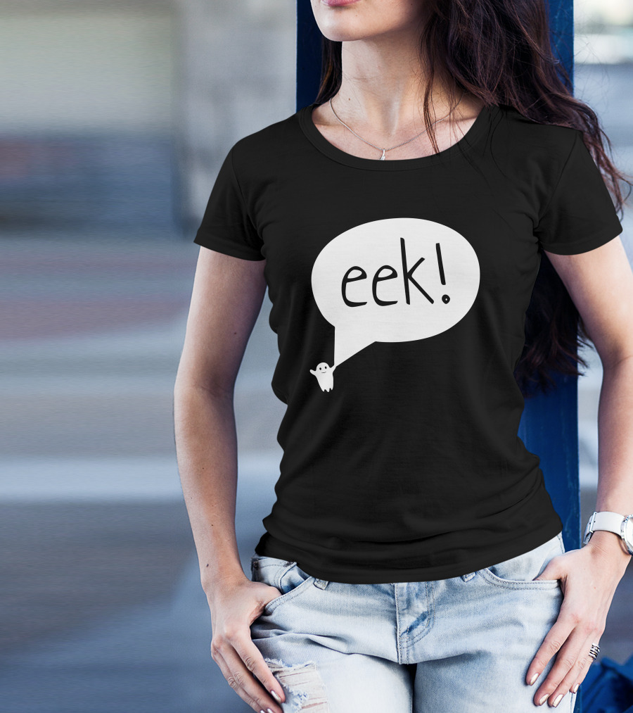 Eek Ghost Speech Bubble Halloween T-Shirt