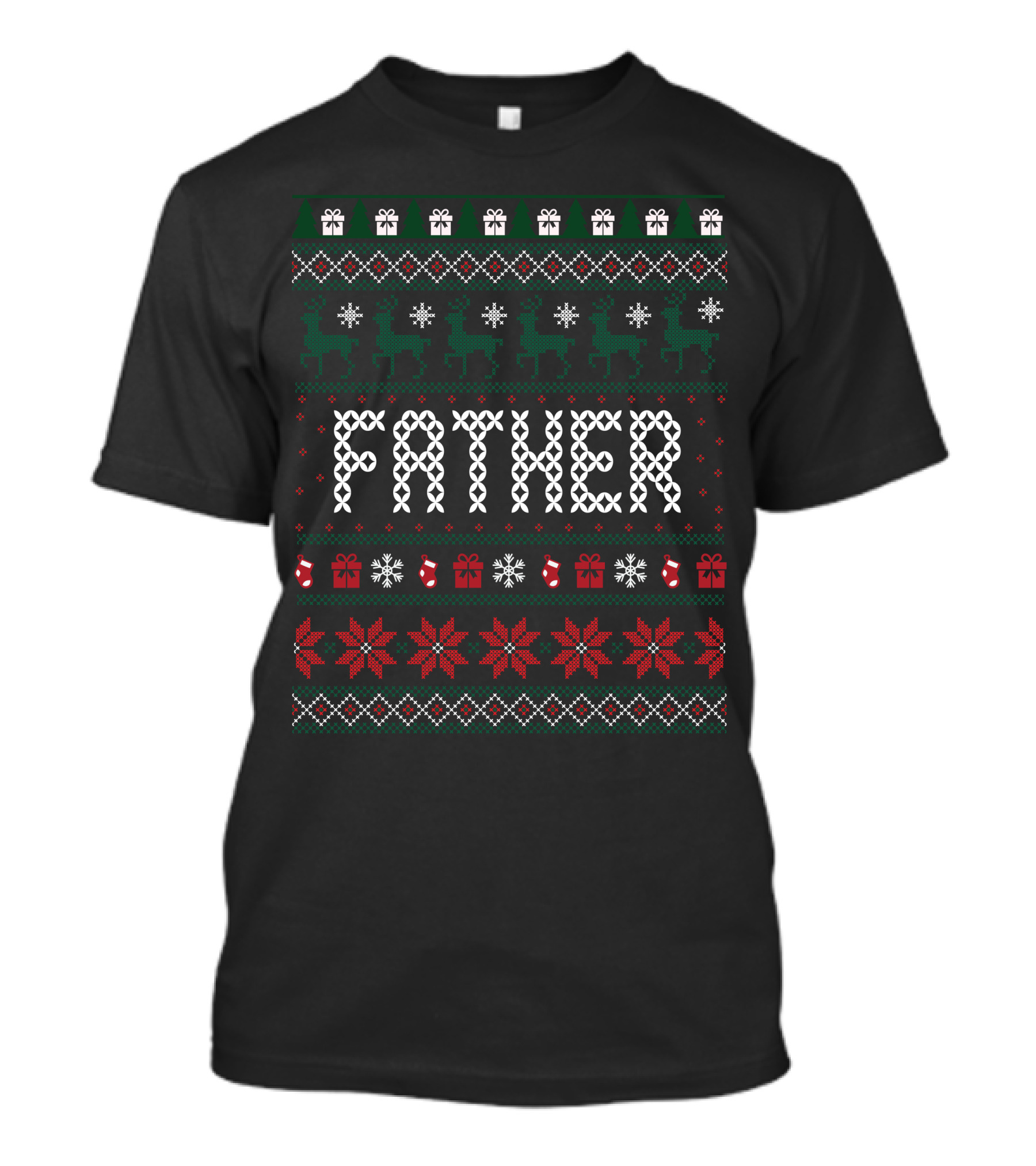 Father Christmas Reindeer Ugly T-Shirt