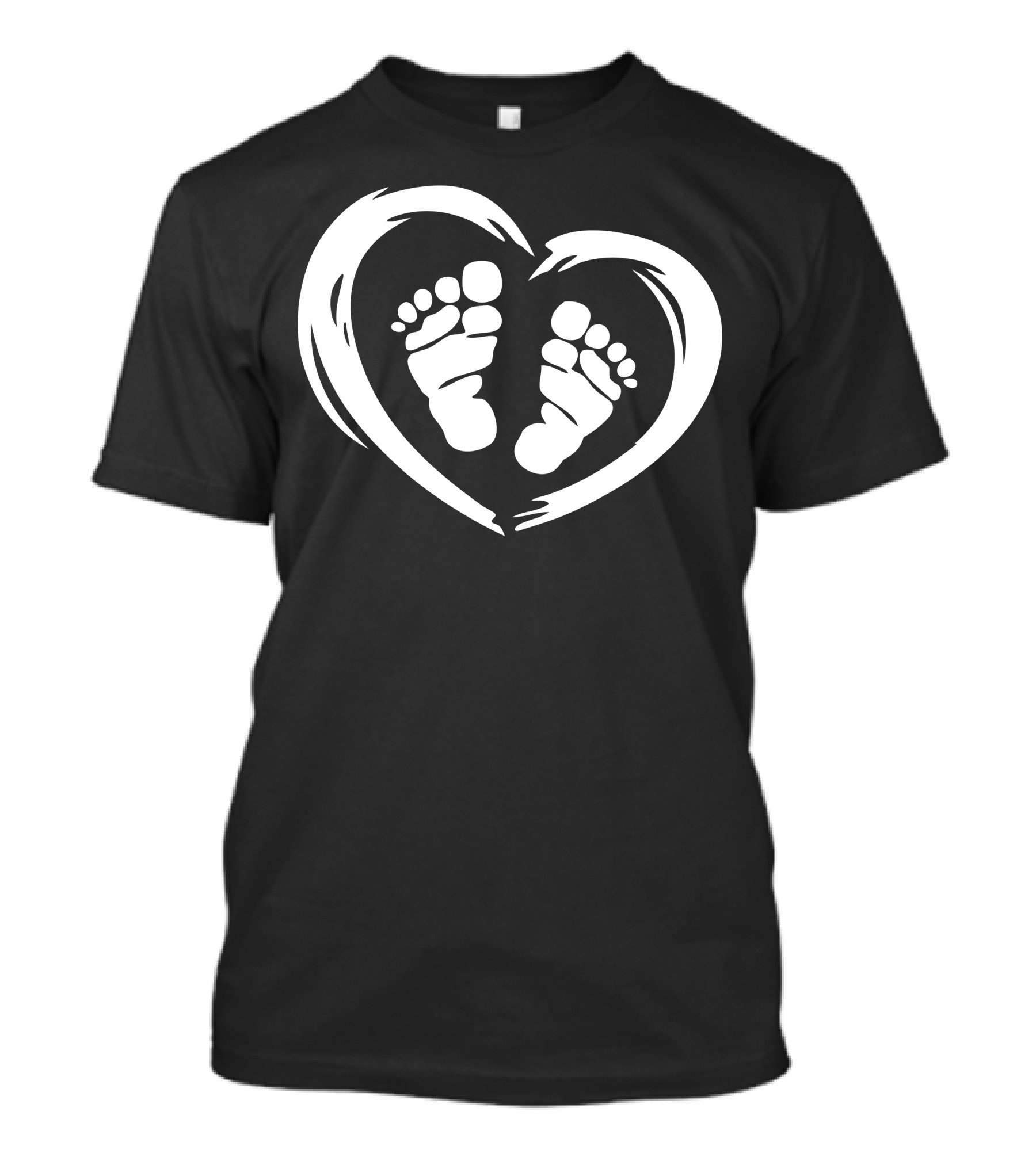 Feet In Heart Symbol Baby Footprints T-Shirt