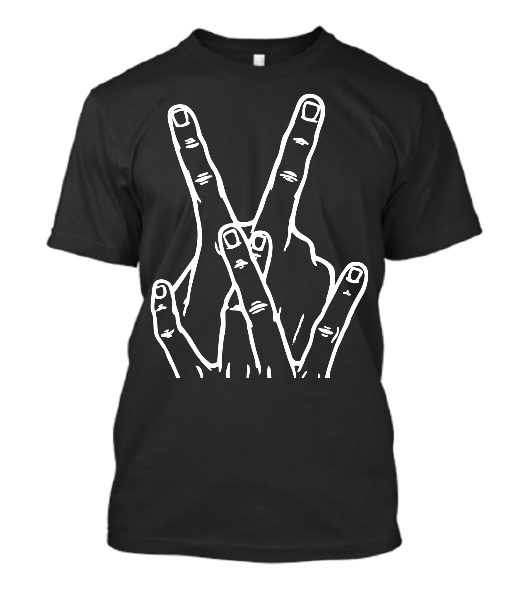 Finger Peace Sign Gesture T-Shirt
