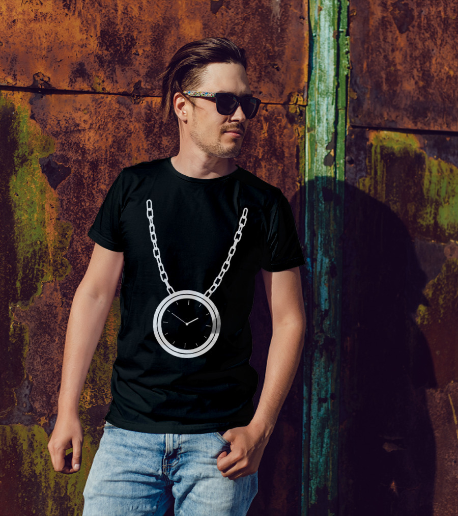 Flava Flav Public Enemy Clock Chain T-Shirt