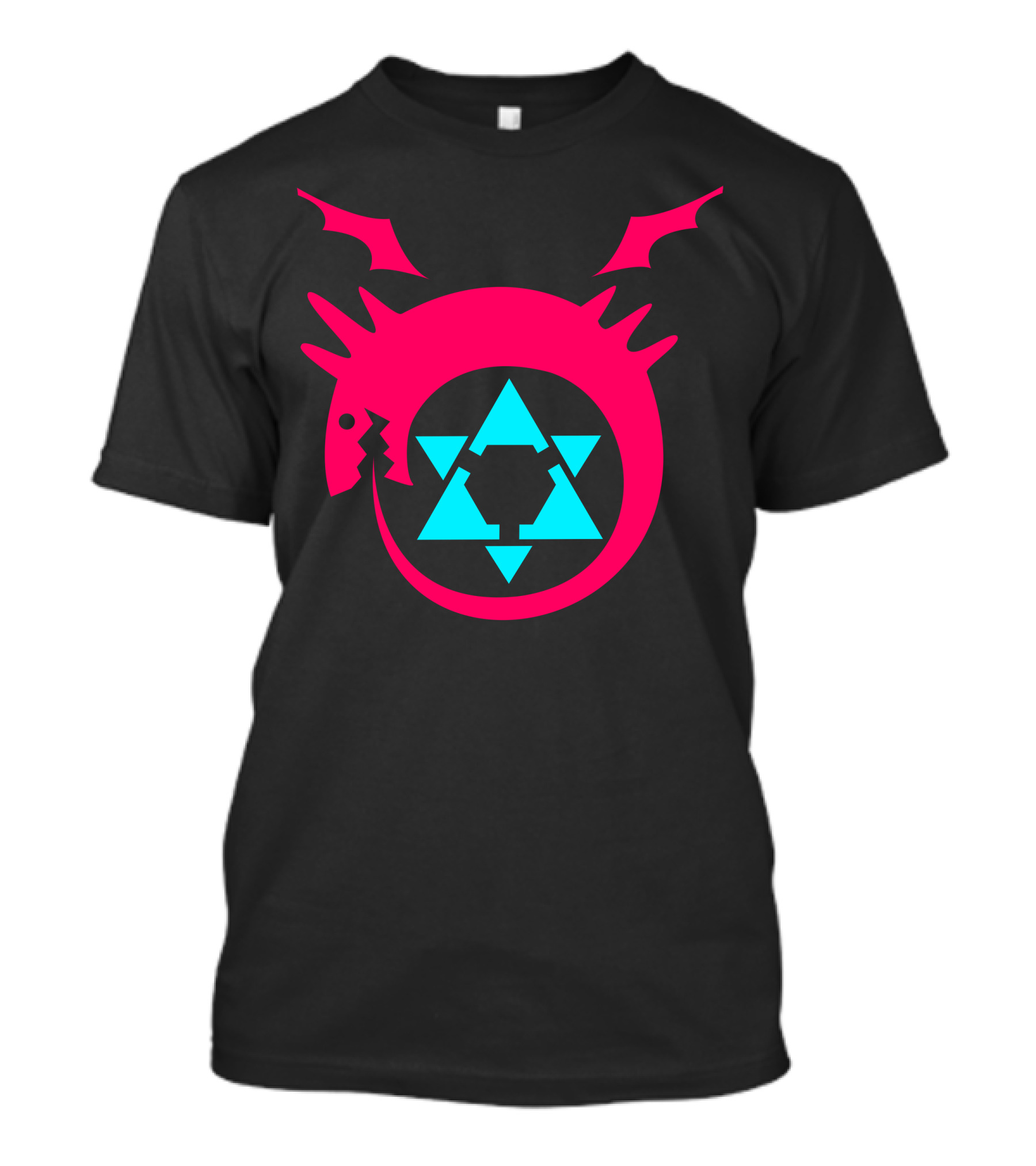 Fullmetal Alchemist Ouroboros Symbol With Alchemical Triangles T-Shirt