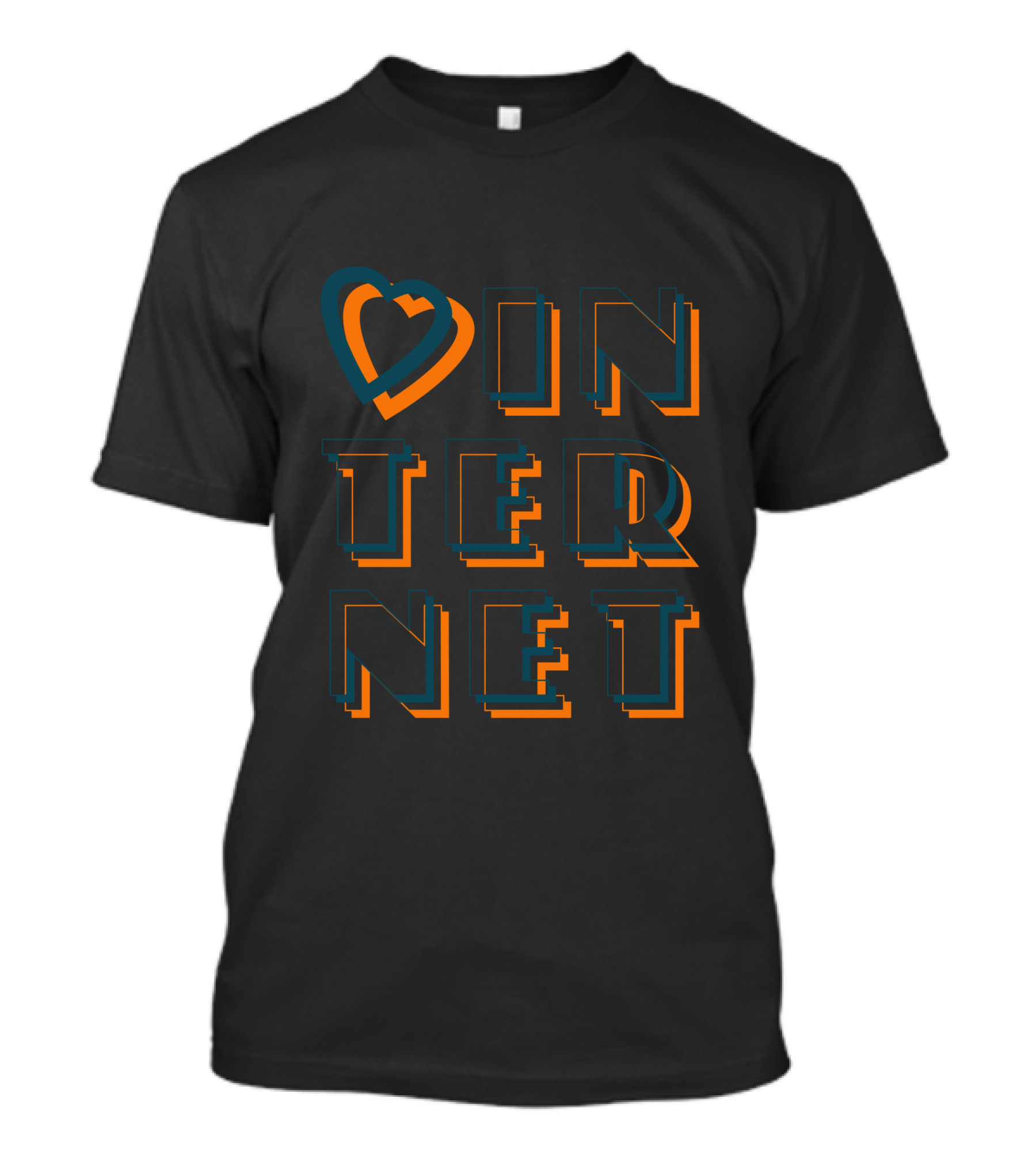 Heart Internet 3D Typography T-Shirt
