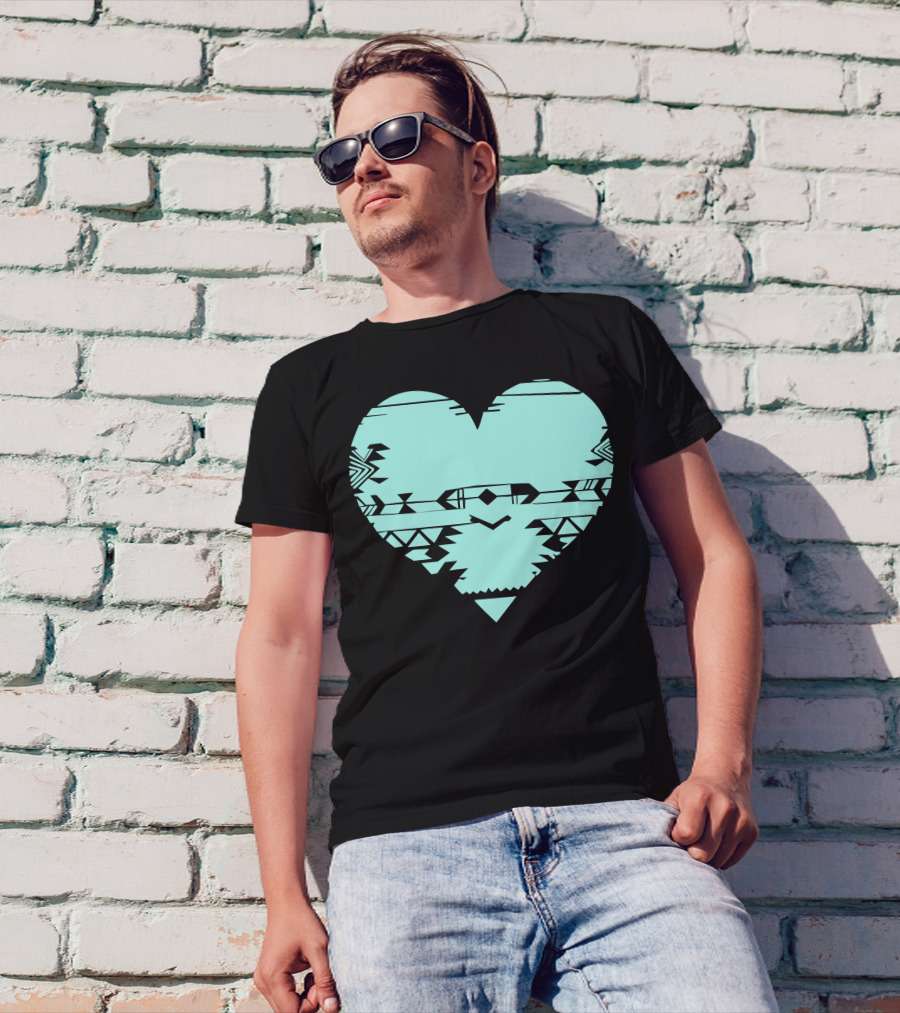 Heart Turquoise Tribal T-Shirt