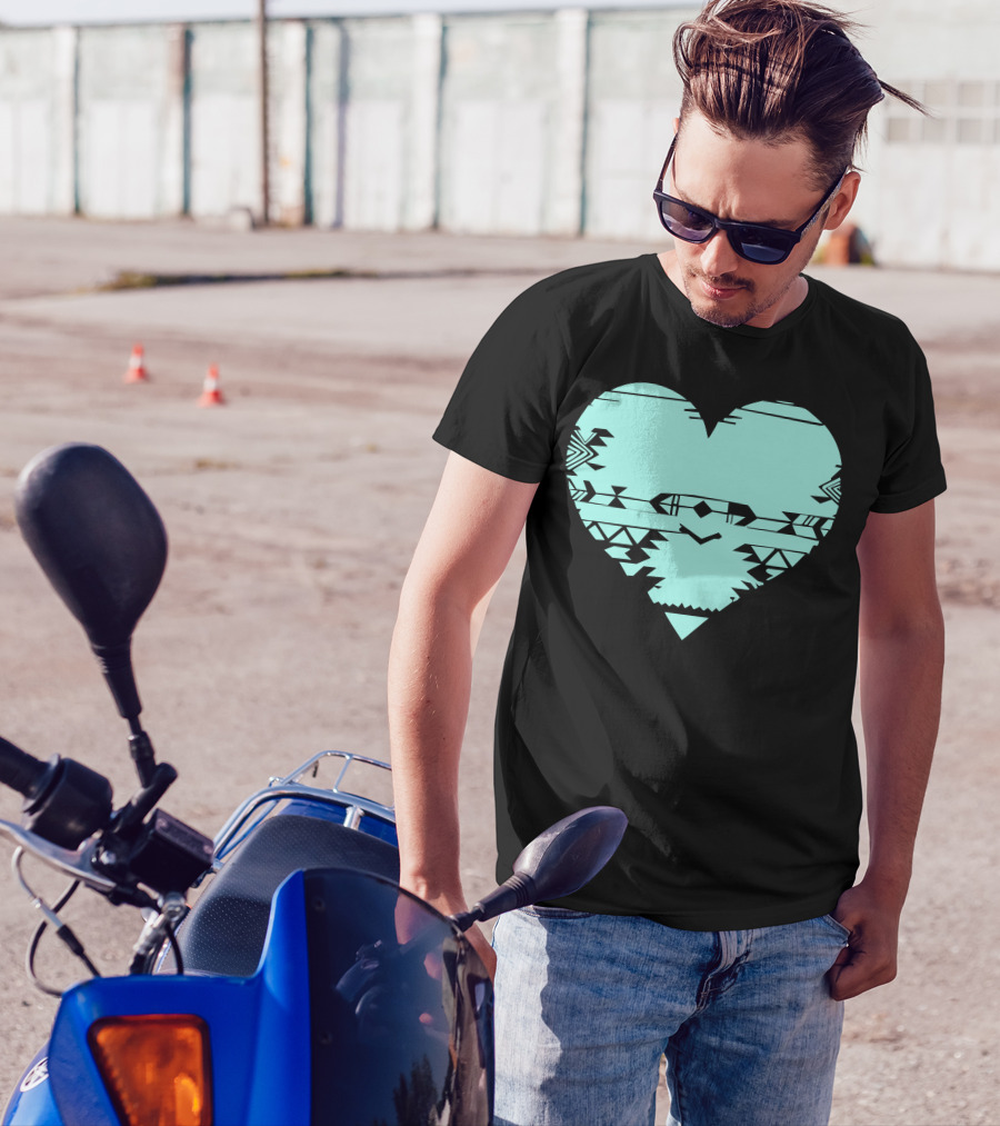 Heart Turquoise Tribal T-Shirt