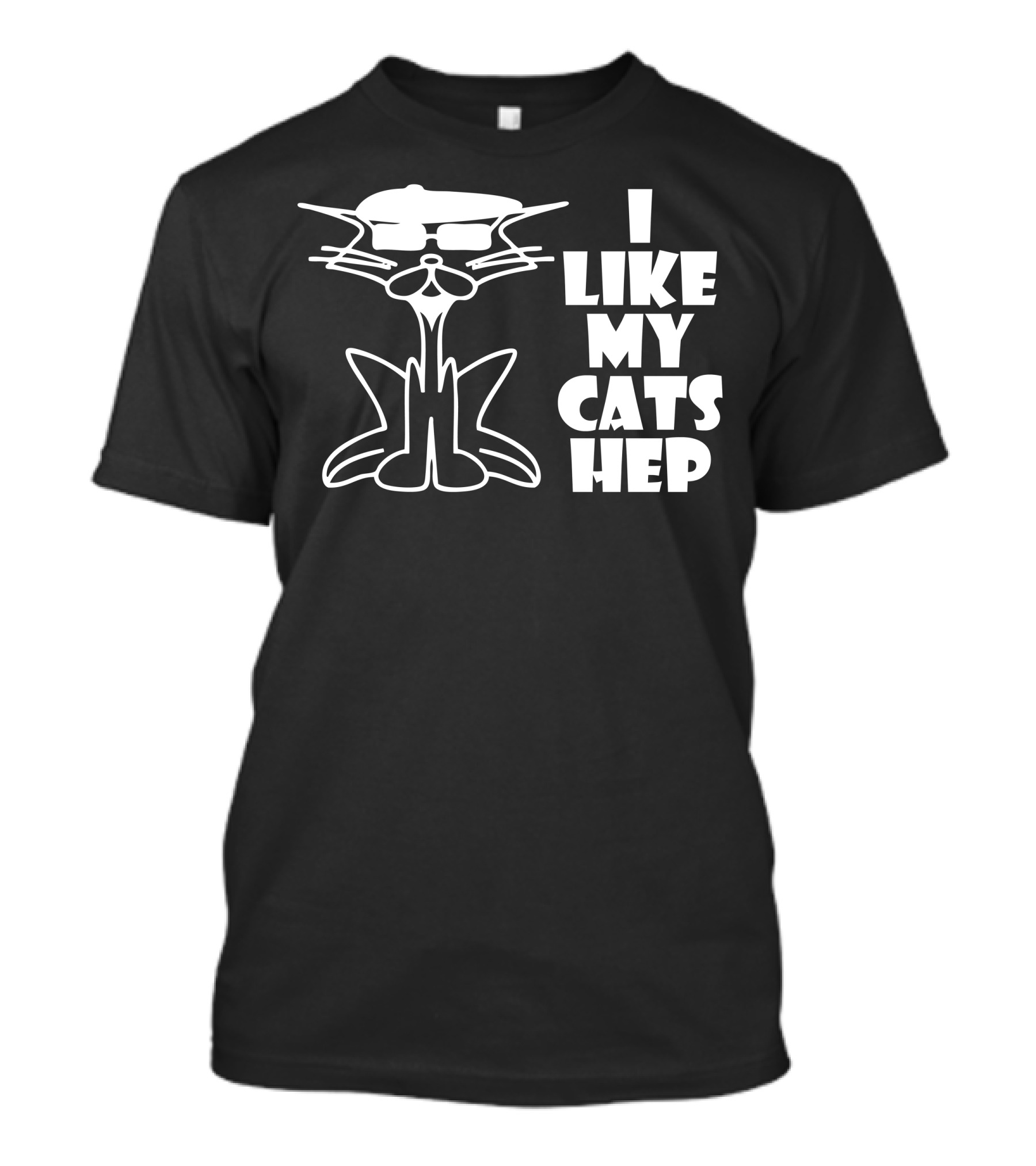 I Like My Cats Hep Cool Jazz Cat Wearing Beret And Sunglasses T-Shirt