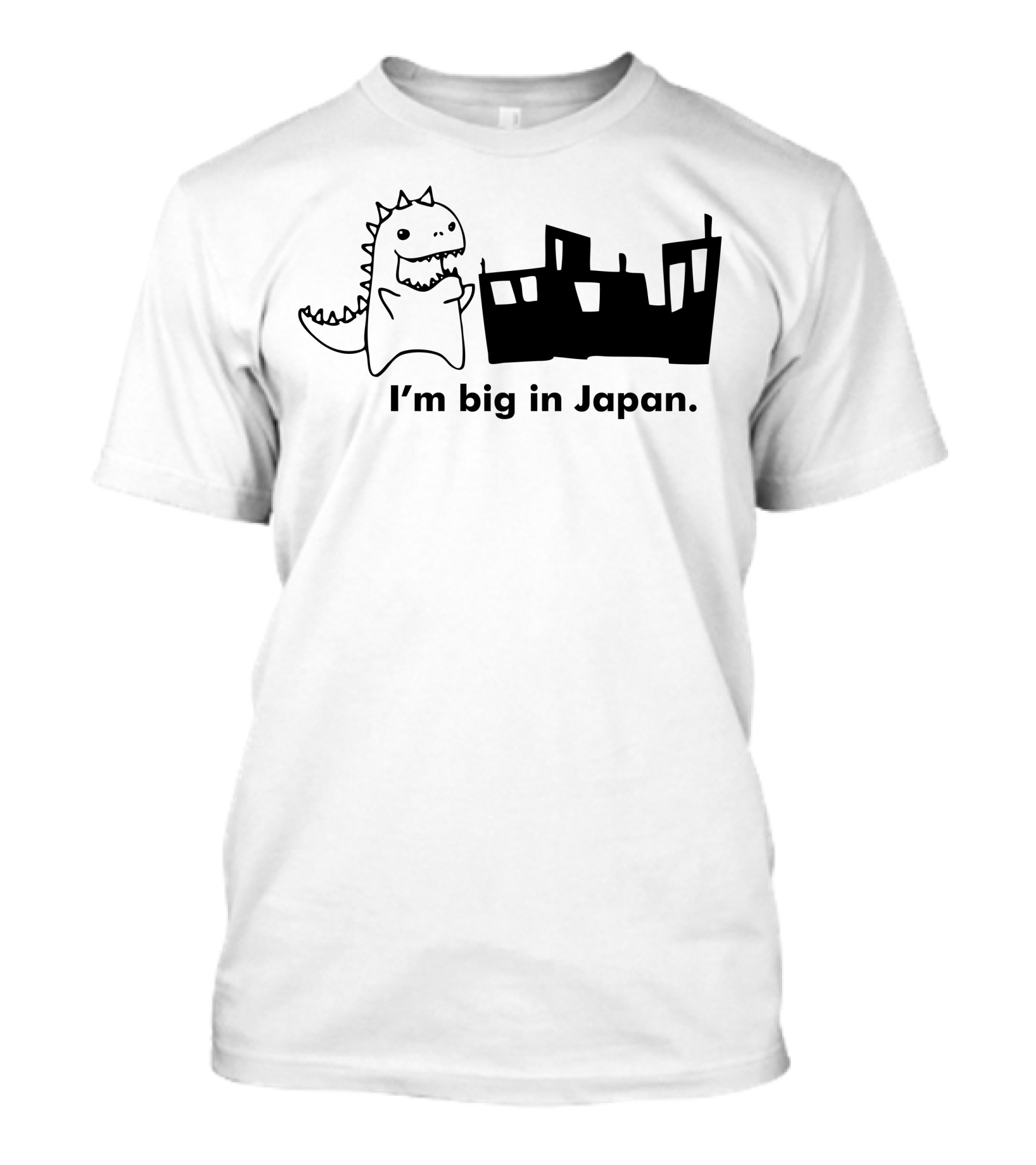 I'm Big In Japan Dinosaur Silhouette With Cityscape T-Shirt