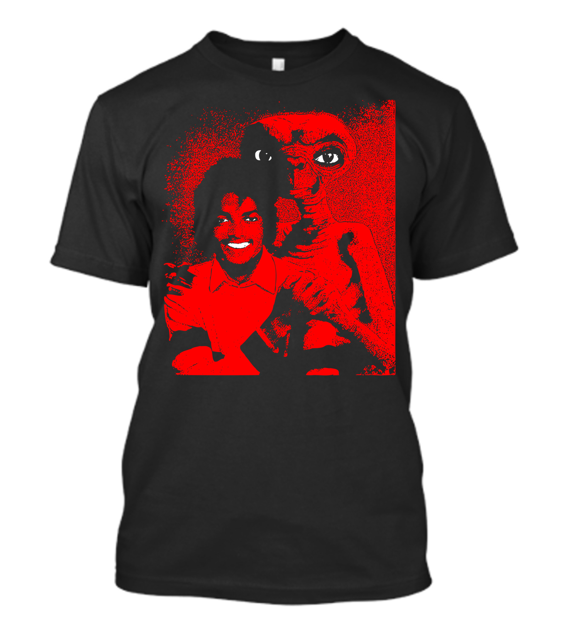 Mothership Alien Vs Predator E.T. And Human Red T-Shirt