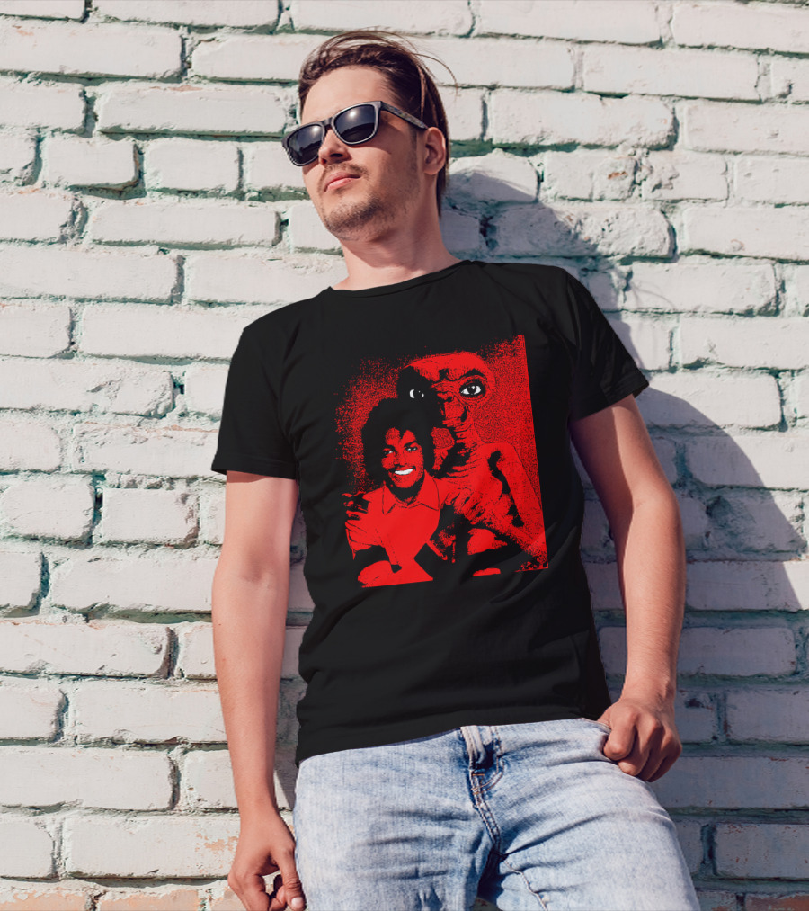 Mothership Alien Vs Predator E.T. And Human Red T-Shirt
