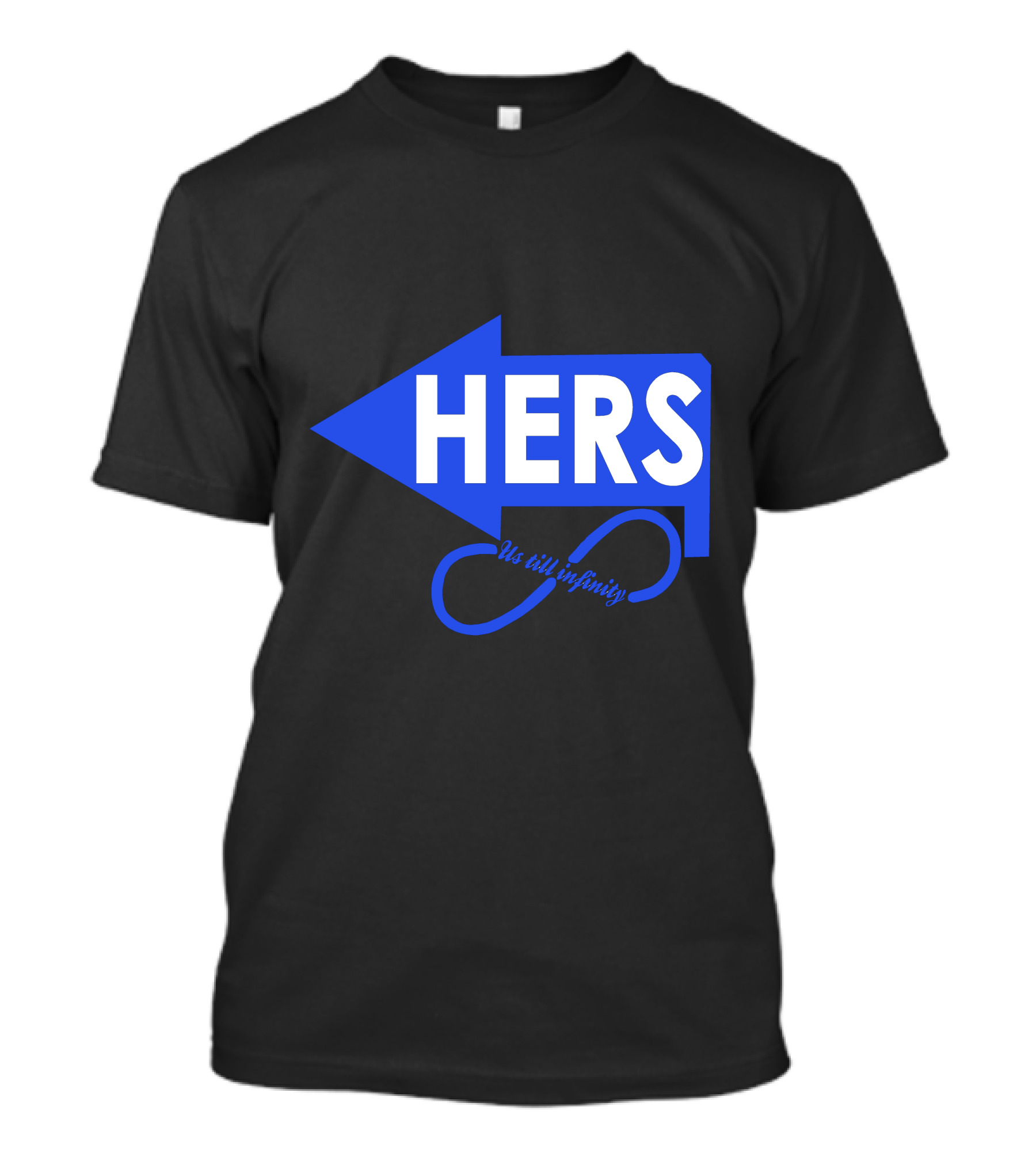 Us Till Infinity Hers Blue Arrow Infinity T-Shirt