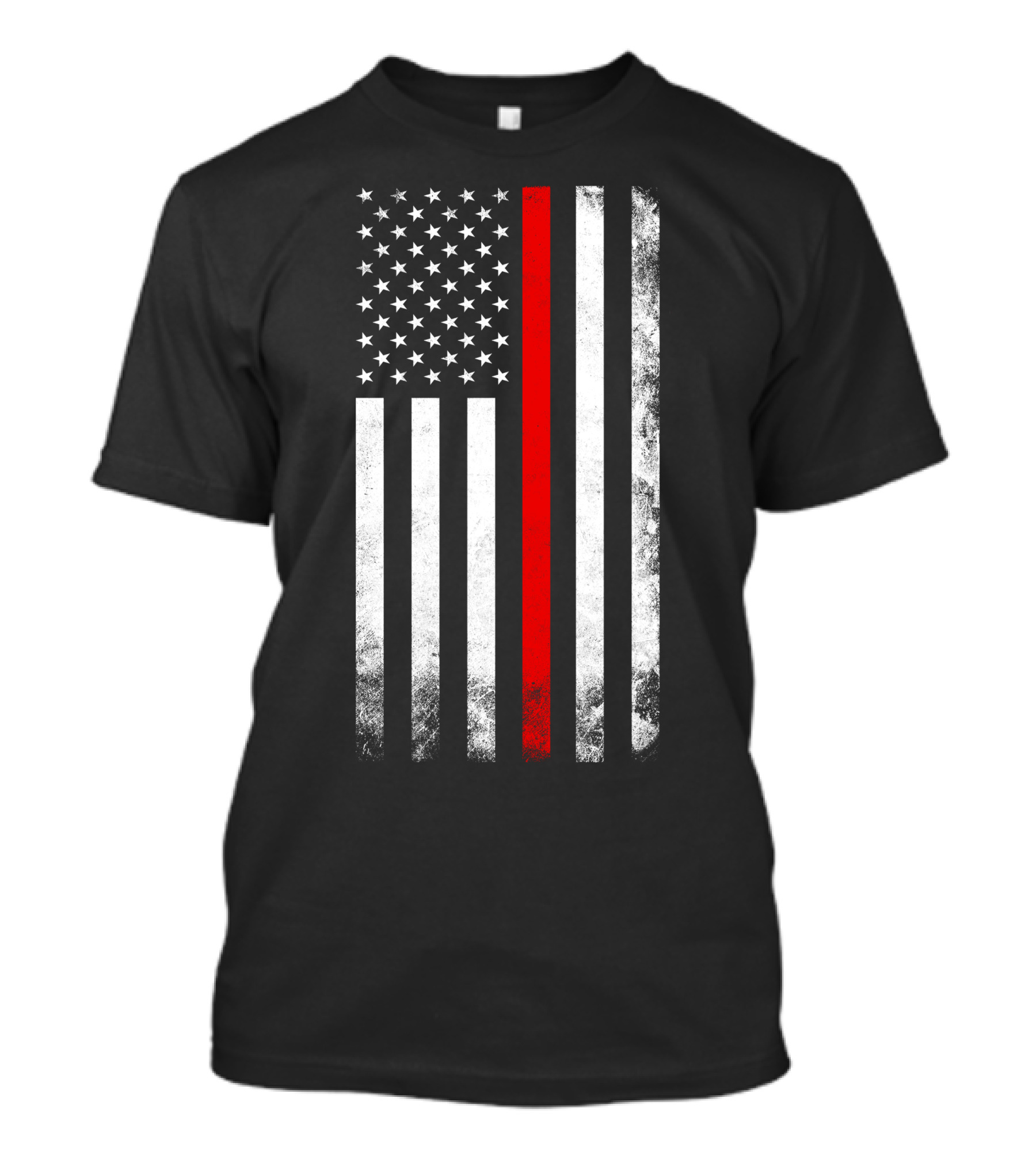 Vintage American Flag Thin Red Line T-Shirt