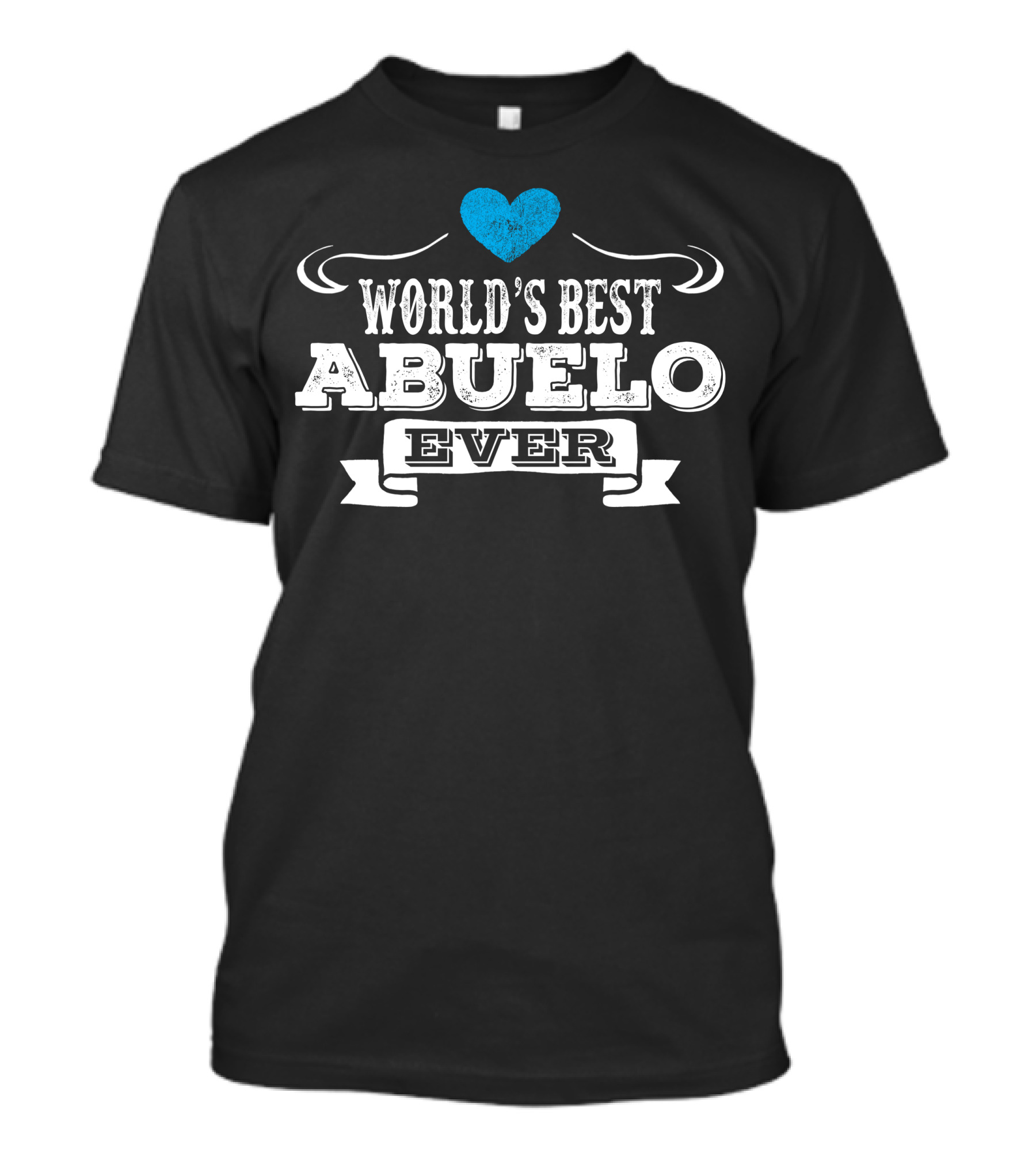 World's Best Abuelo Ever Blue Heart T-Shirt