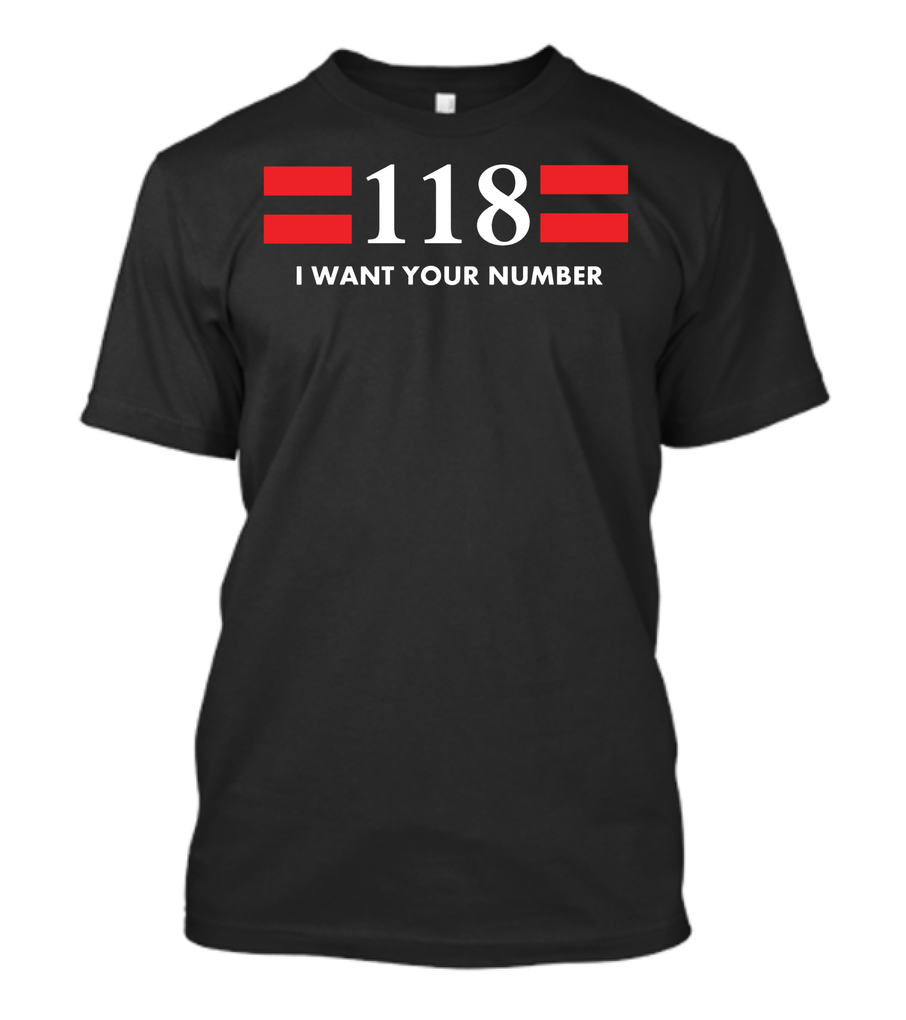 118 I Want Your Number Red Stripes T-Shirt