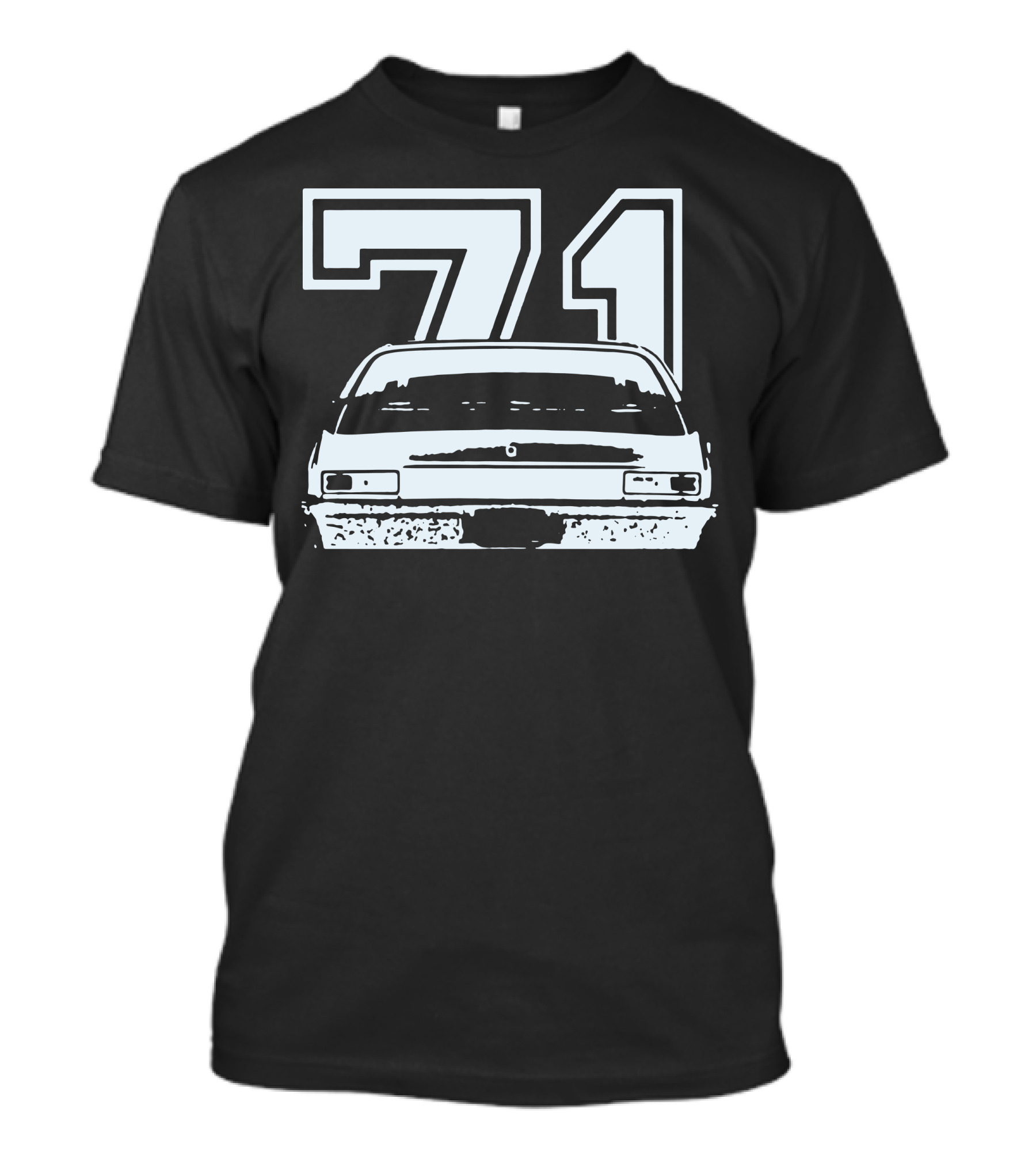 71 Chevy Nova Classic Car Rear View T-Shirt