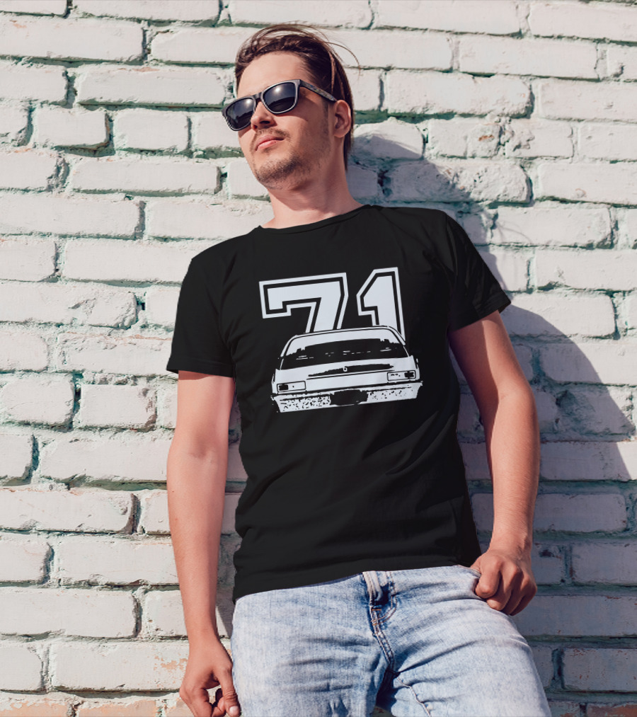 71 Chevy Nova Classic Car Rear View T-Shirt